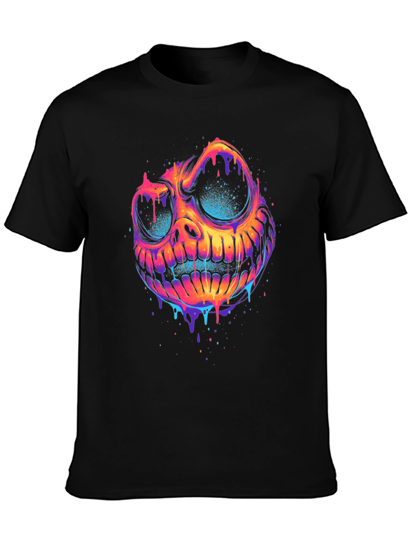 Psychedelic Skull Graphic Tee - Bold & Unique