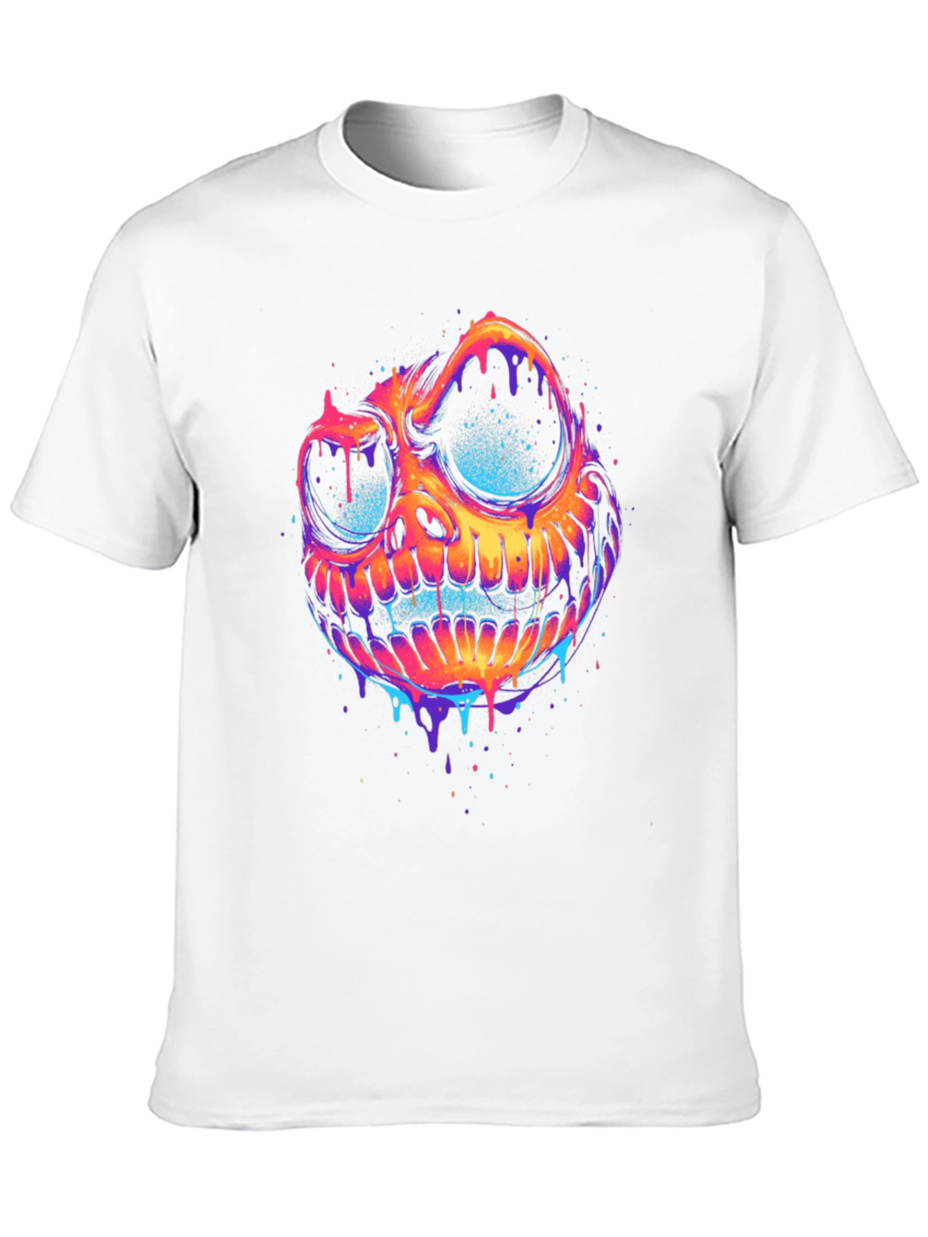 Psychedelic Skull Graphic Tee - Bold & Unique