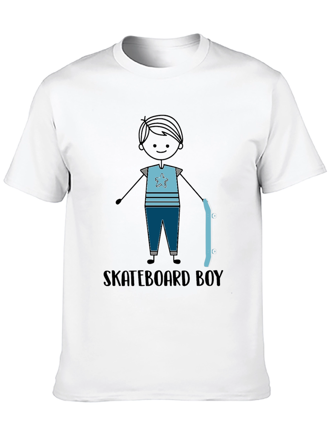 Skateboard Boy Graphic Tee - Stylish Casual T-Shirt