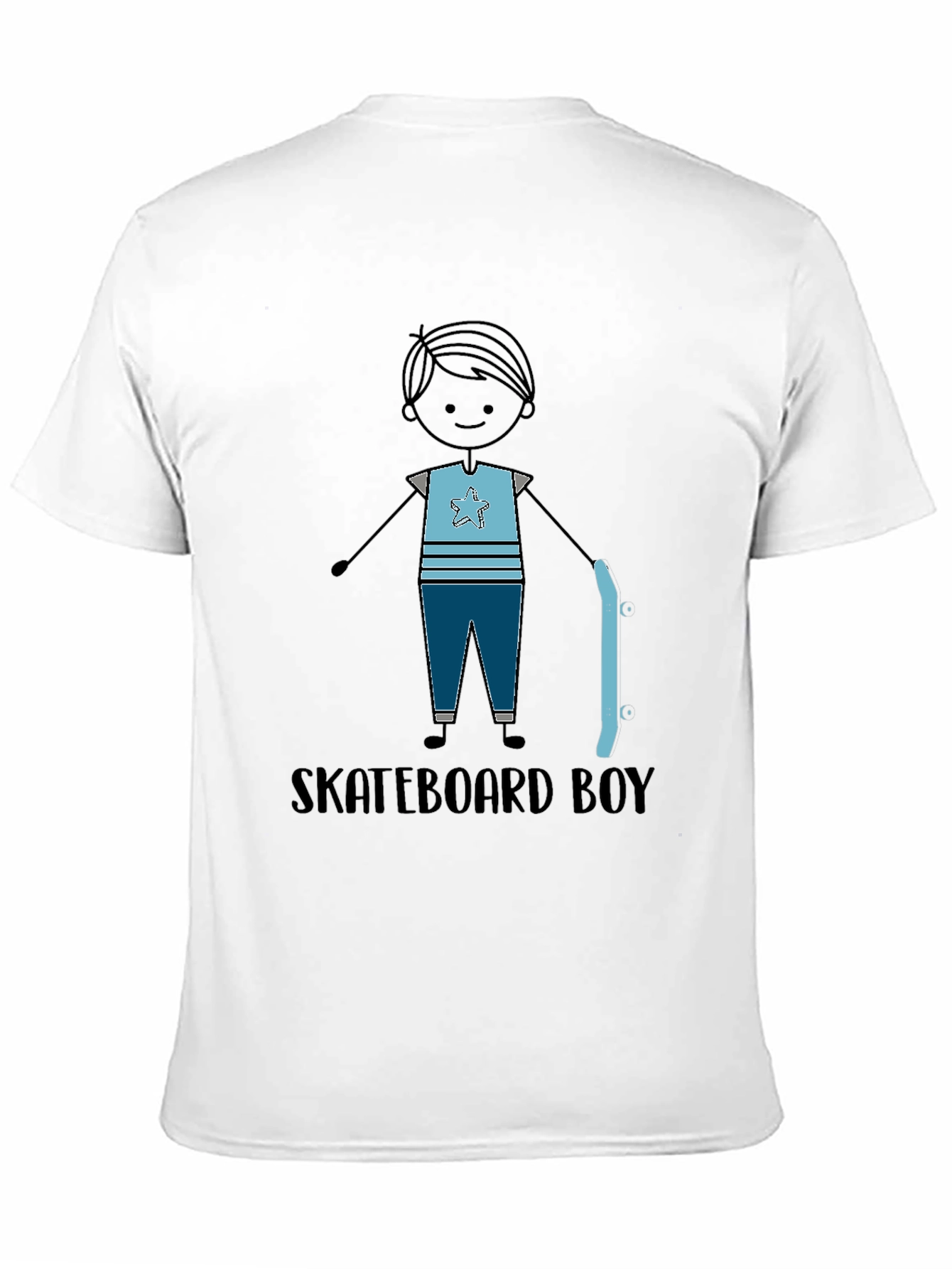 Skateboard Boy Graphic Tee - Stylish Casual T-Shirt