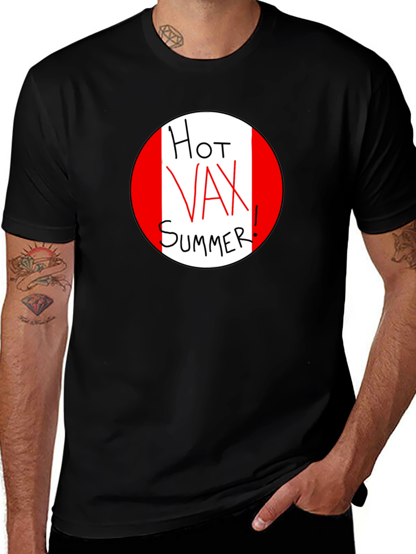 Hot Vax Summer Graphic Tee - Black Unisex T-Shirt