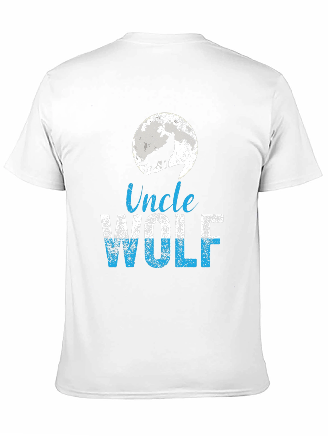 Uncle Wolf Graphic T-Shirt - Howling Wolf Moon Tee