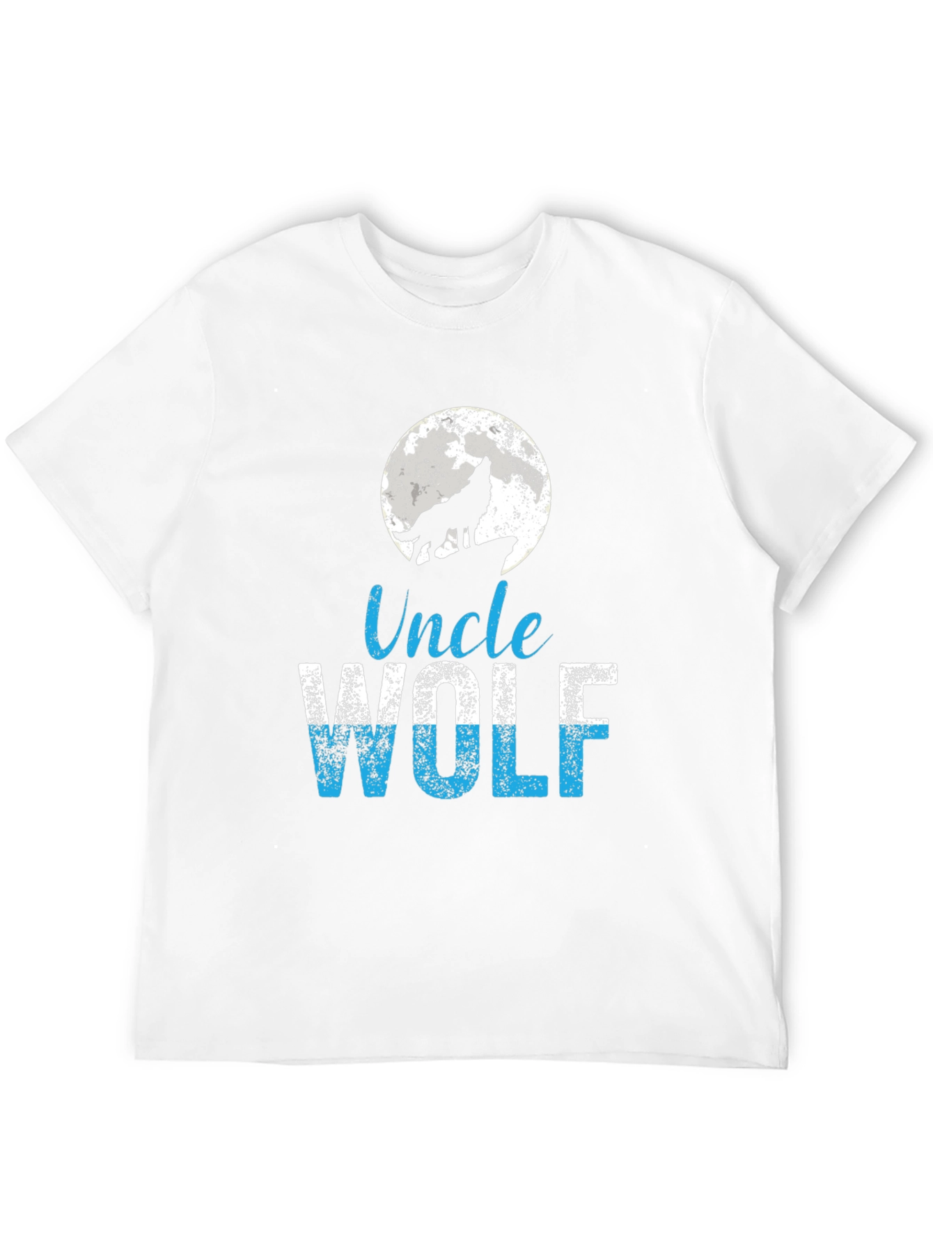 Uncle Wolf Graphic T-Shirt - Howling Wolf Moon Tee
