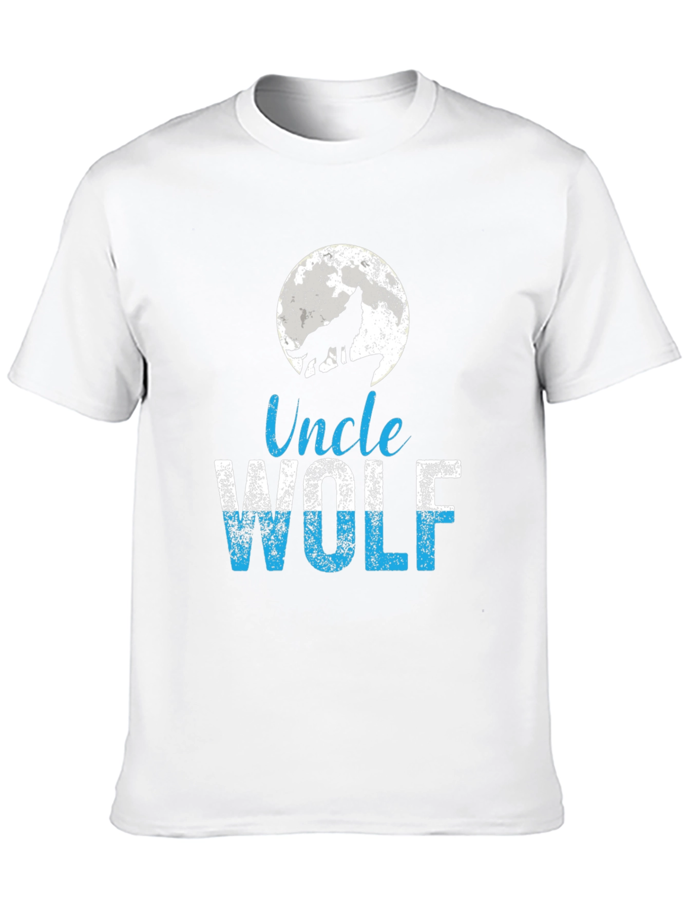 Uncle Wolf Graphic T-Shirt - Howling Wolf Moon Tee