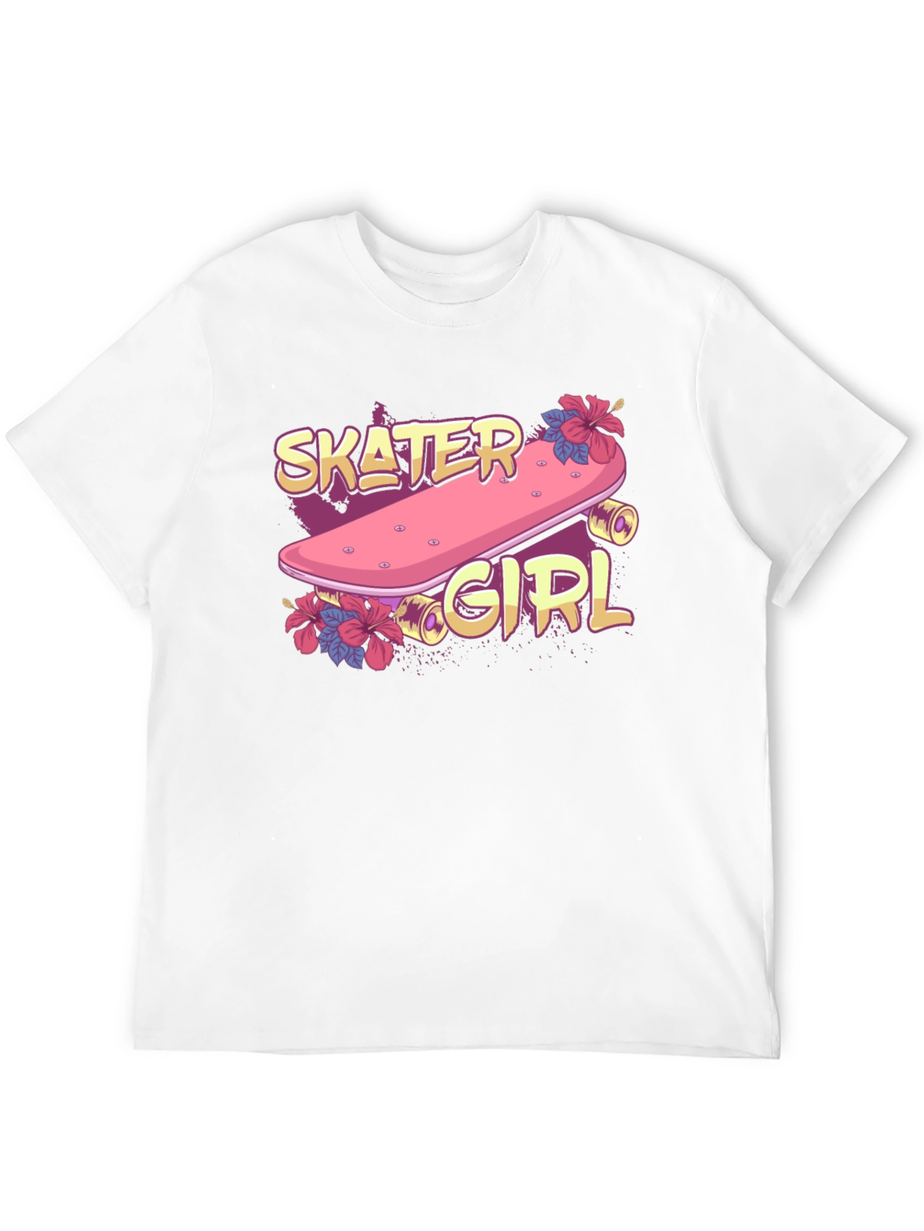 Skater Girl Graphic T-Shirt - Trendy Skateboarding Style