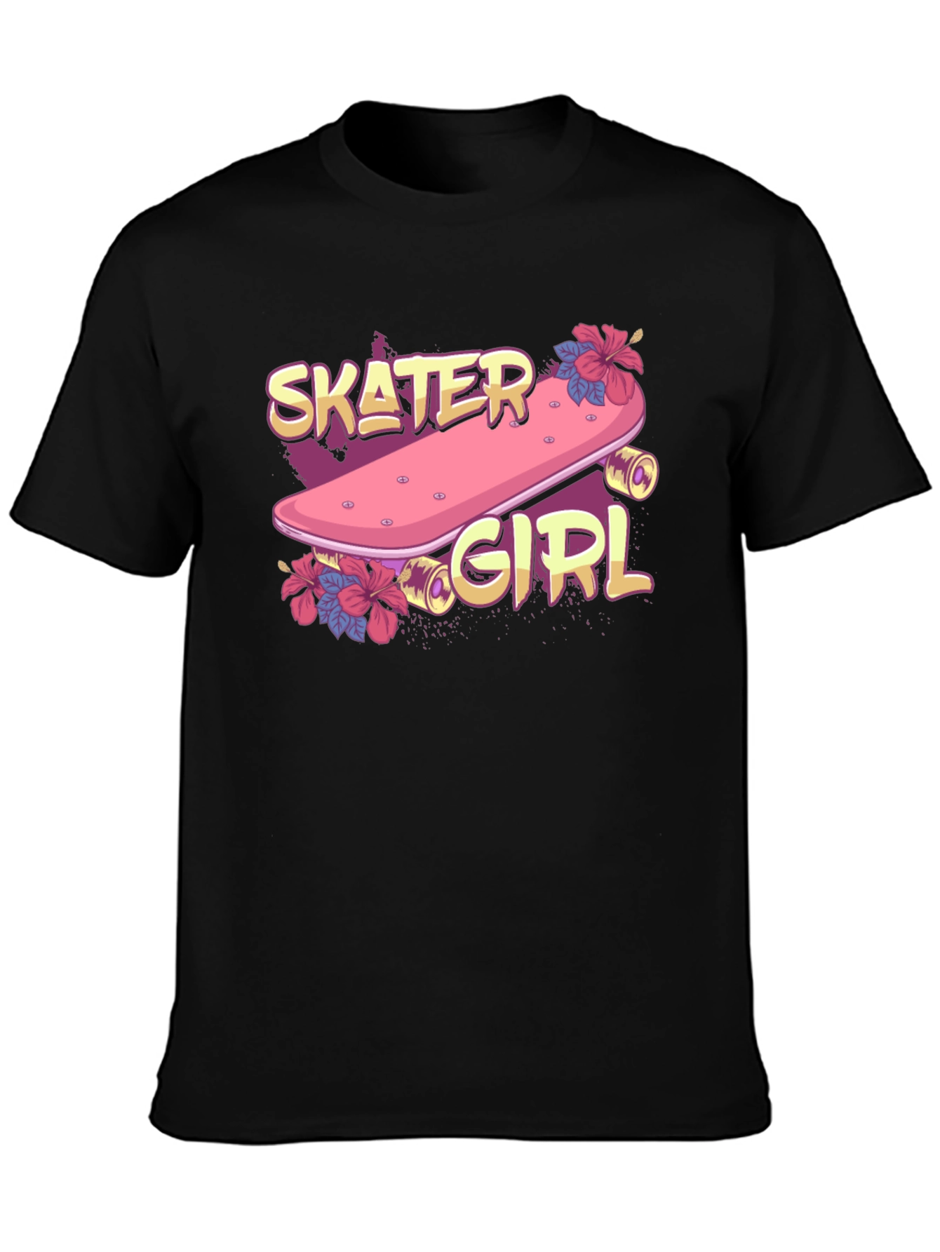 Skater Girl Graphic T-Shirt - Trendy Skateboarding Style