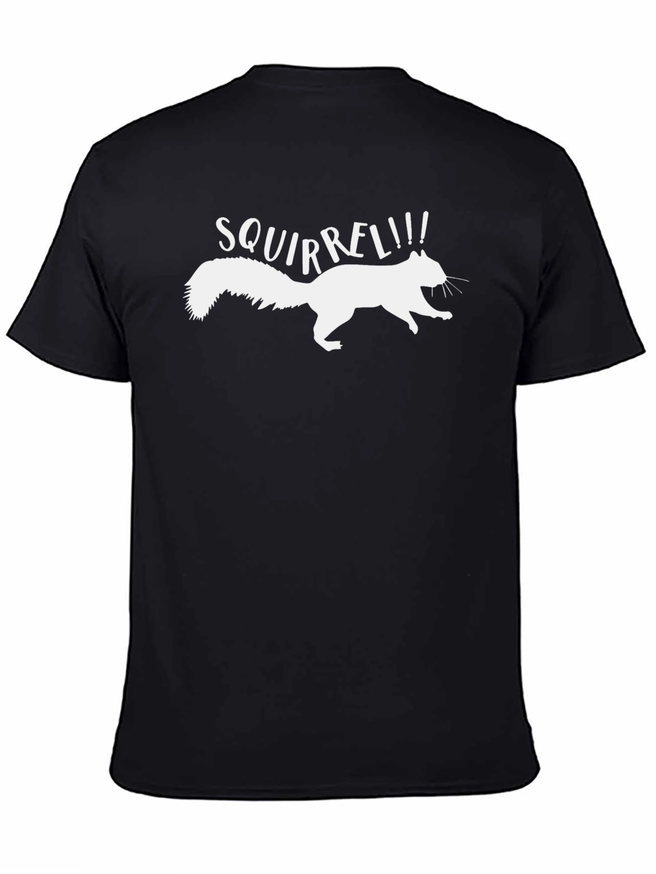 Squirrel! Graphic Tee - Black Cotton T-Shirt