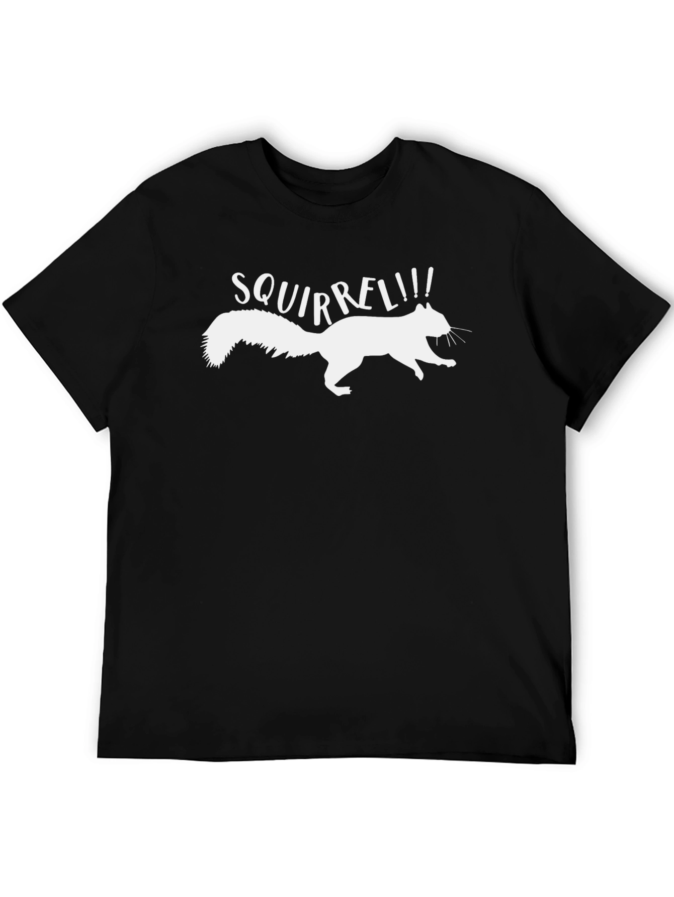 Squirrel! Graphic Tee - Black Cotton T-Shirt