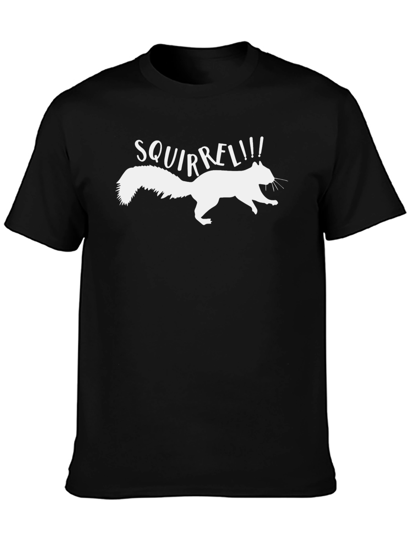 Squirrel! Graphic Tee - Black Cotton T-Shirt