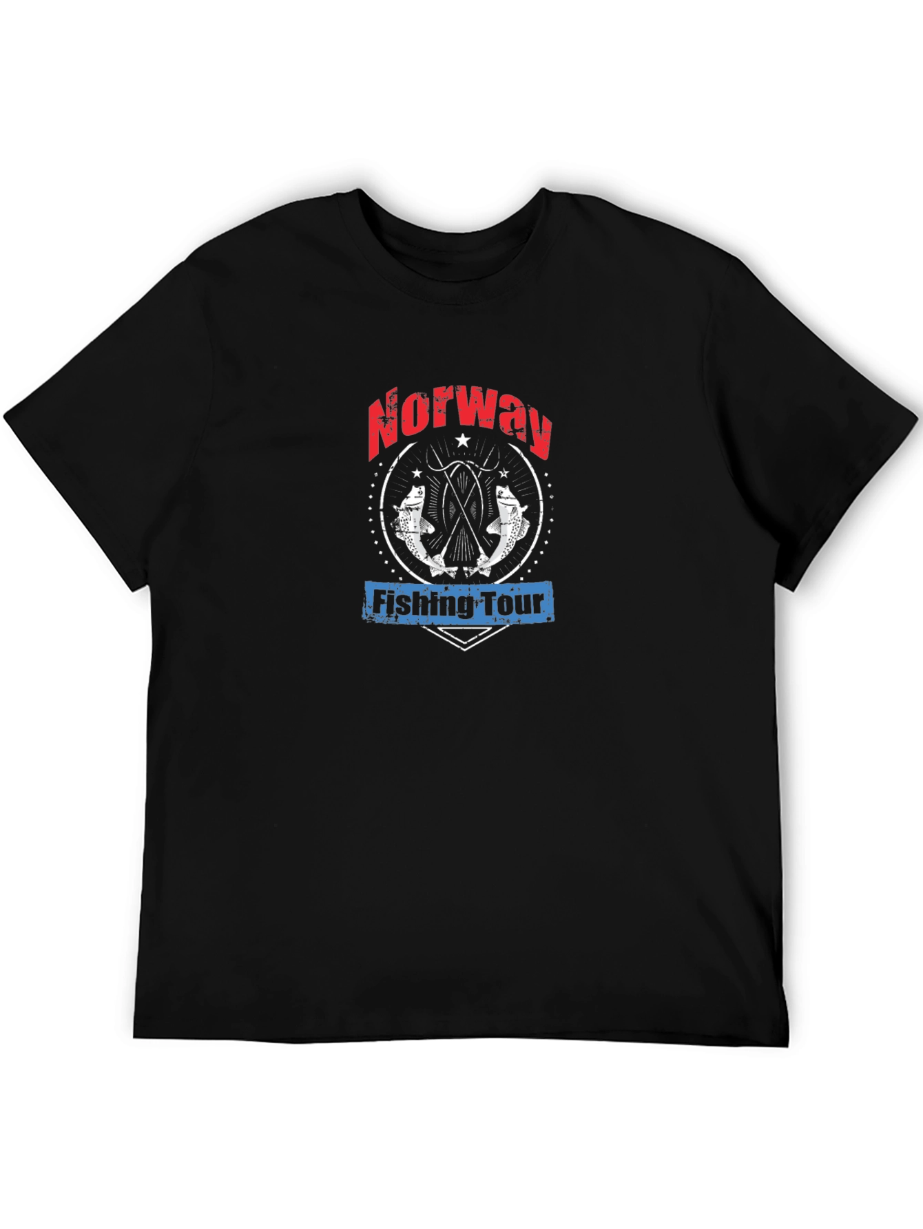 Norway Fishing Tour Black T-Shirt