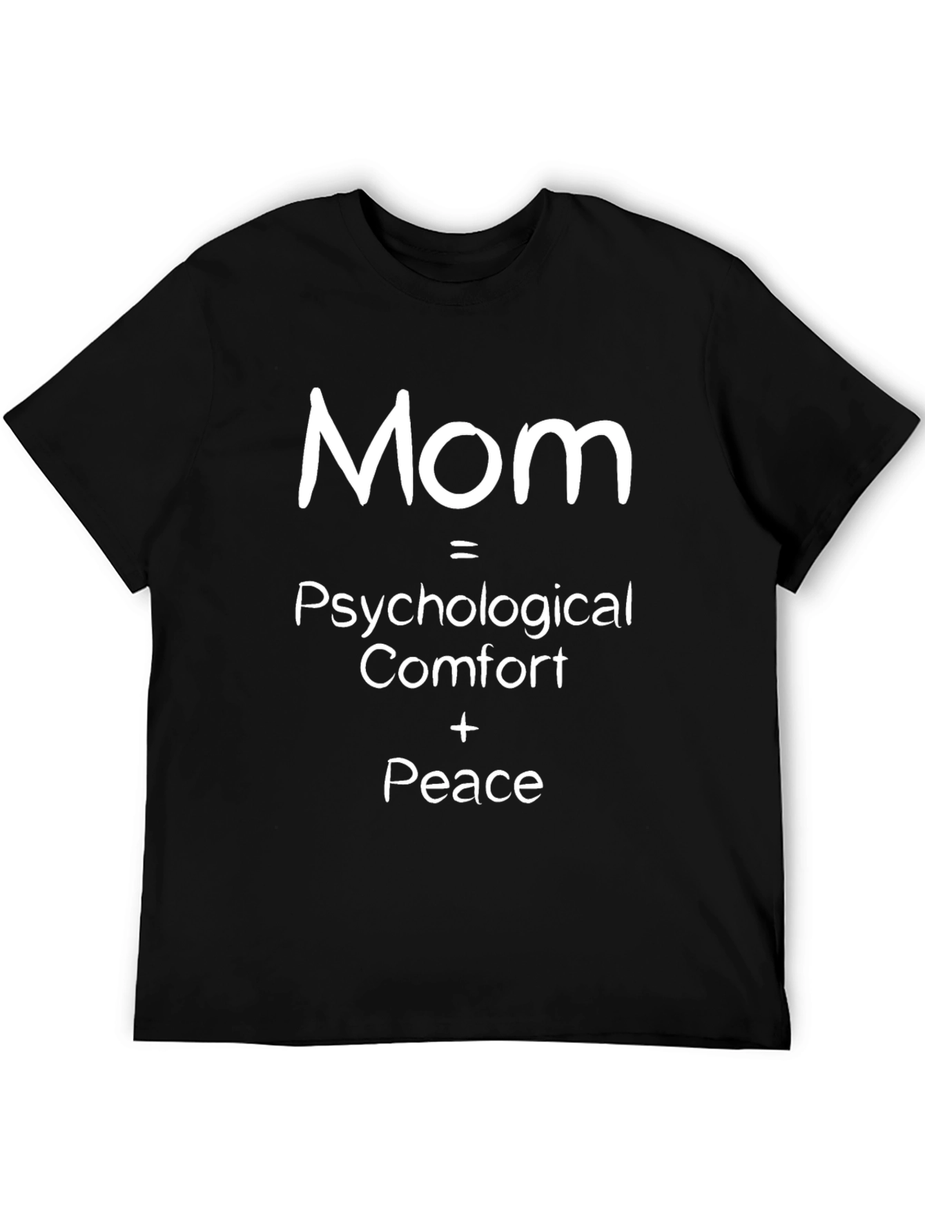 Mom Psychological Comfort Peace Black Graphic T-Shirt