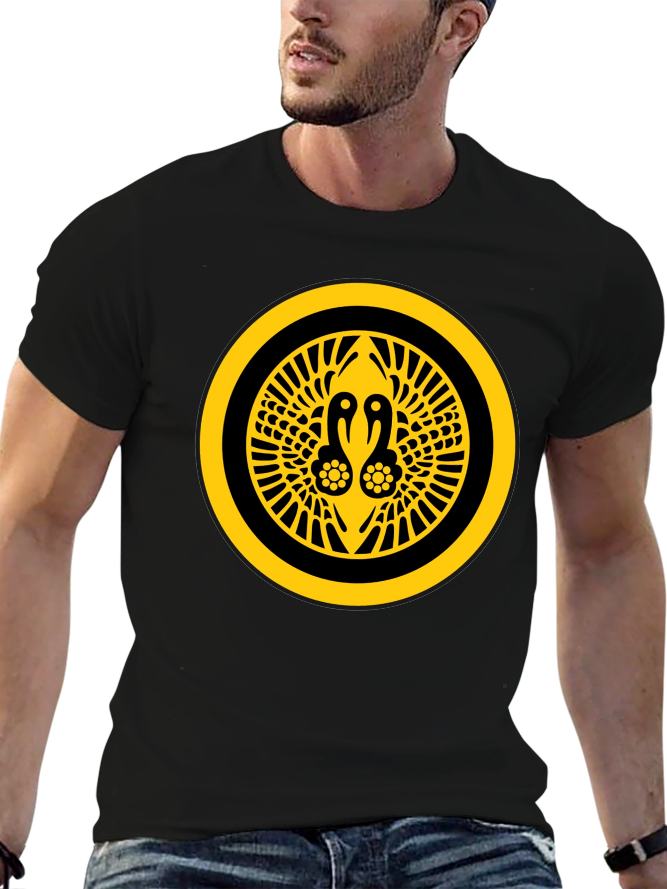Crane Crest Graphic Tee - Black