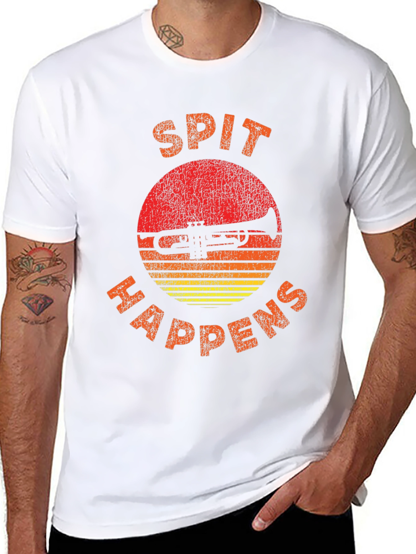 Spit Happens Trumpet T-Shirt - Music Lover Tee