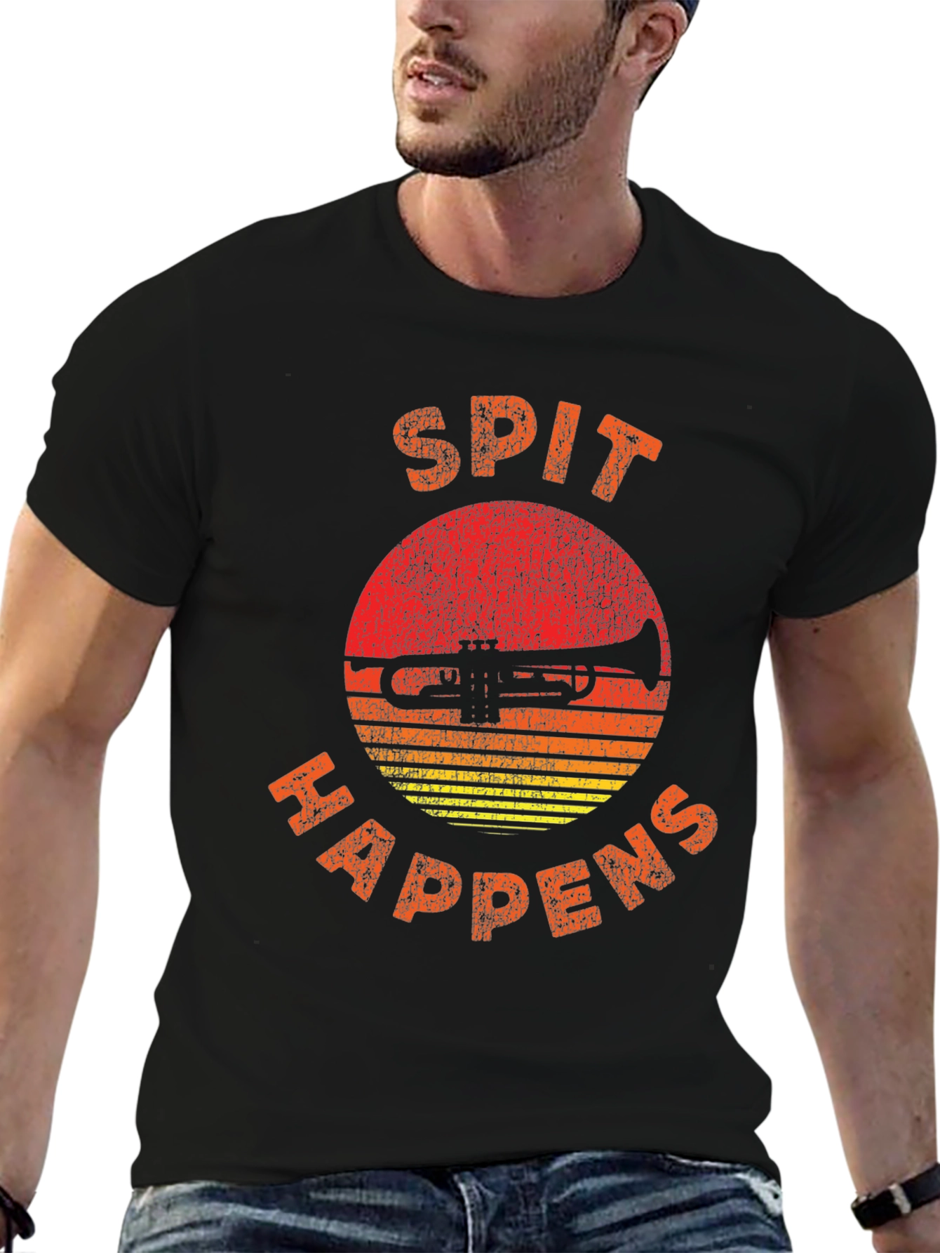 Spit Happens Trumpet T-Shirt - Music Lover Tee