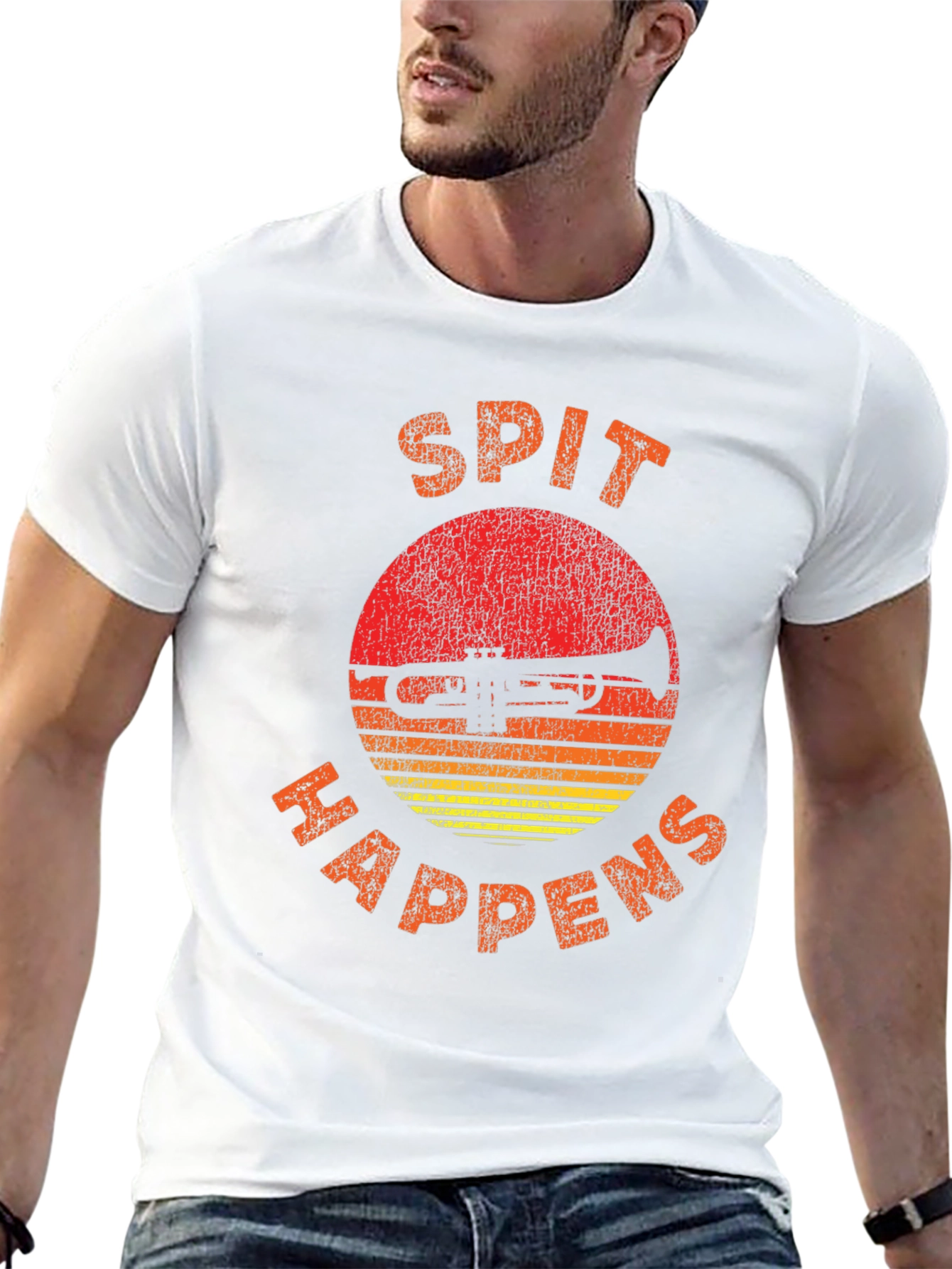 Spit Happens Trumpet T-Shirt - Music Lover Tee