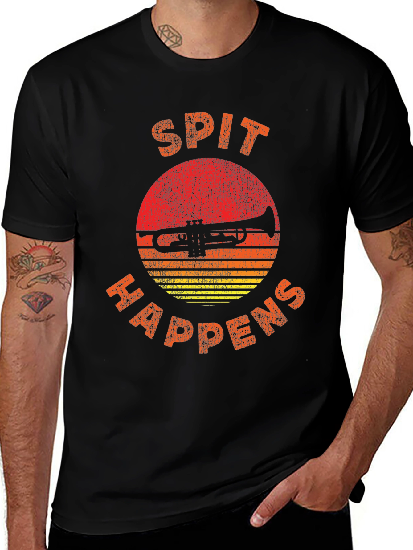 Spit Happens Trumpet T-Shirt - Music Lover Tee