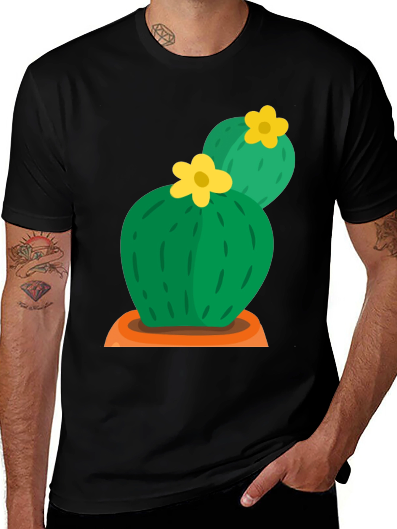 Cactus Flower Graphic Tee - Desert Style