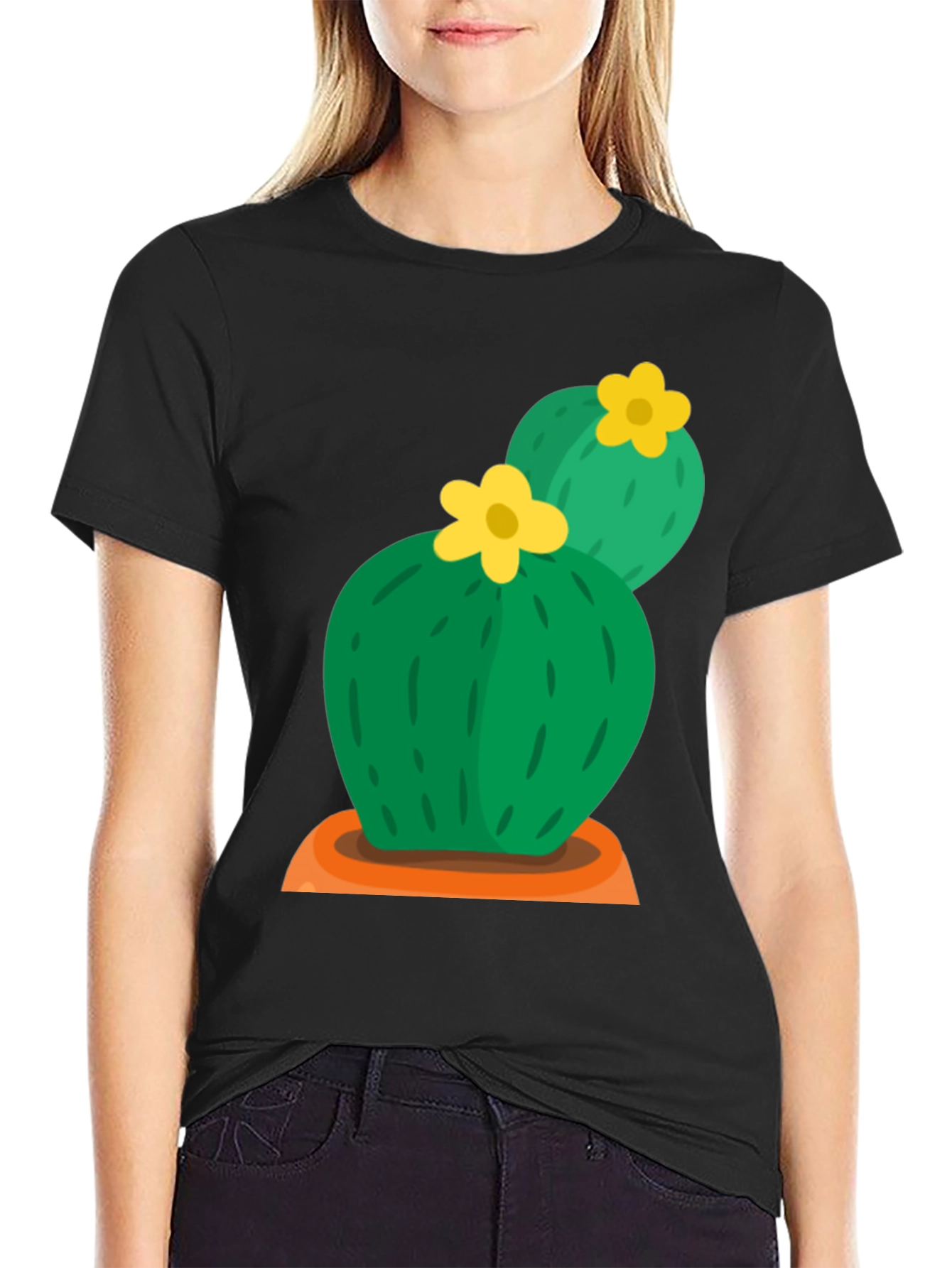 Cactus Flower Graphic Tee - Desert Style