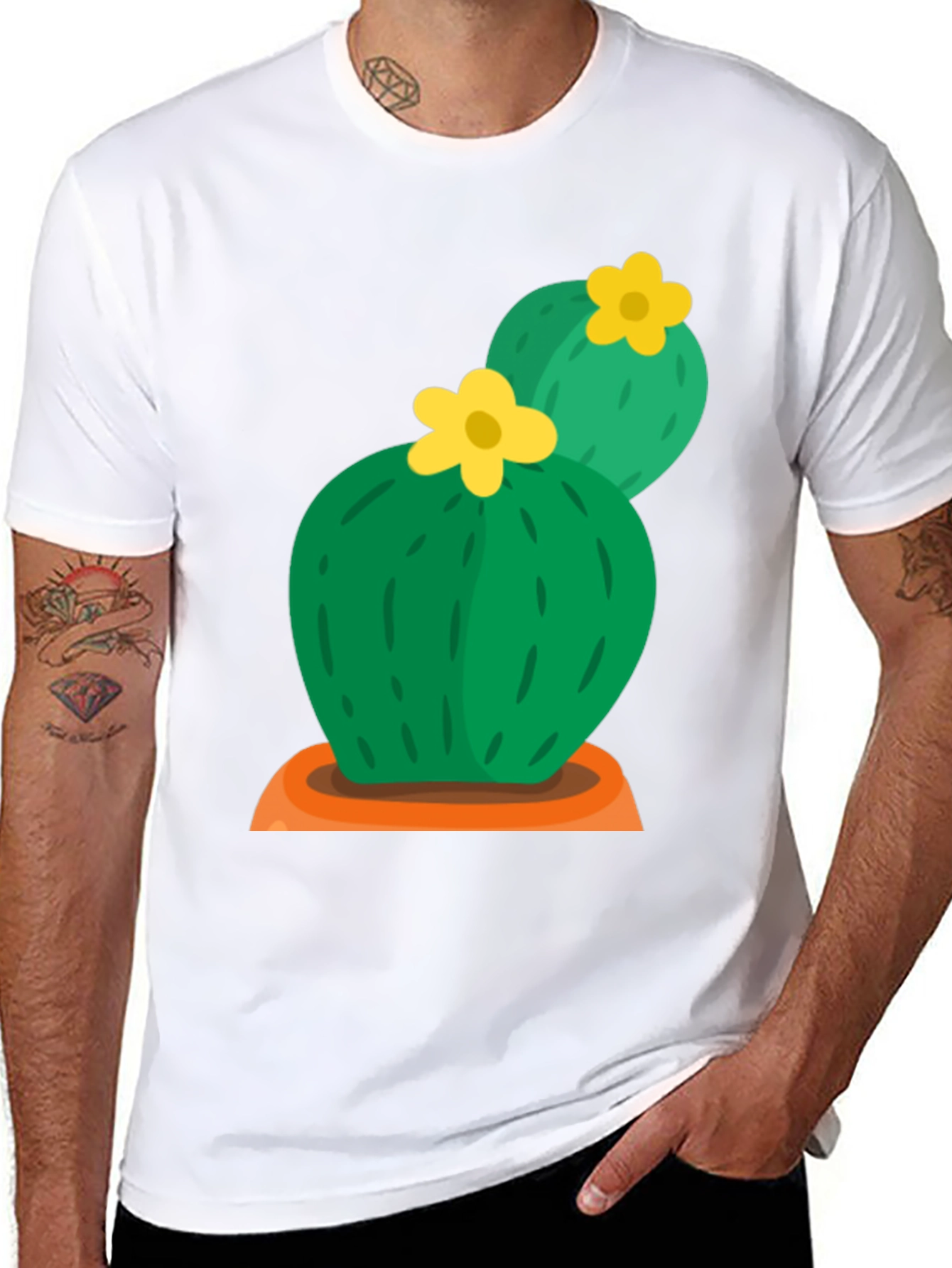 Cactus Flower Graphic Tee - Desert Style
