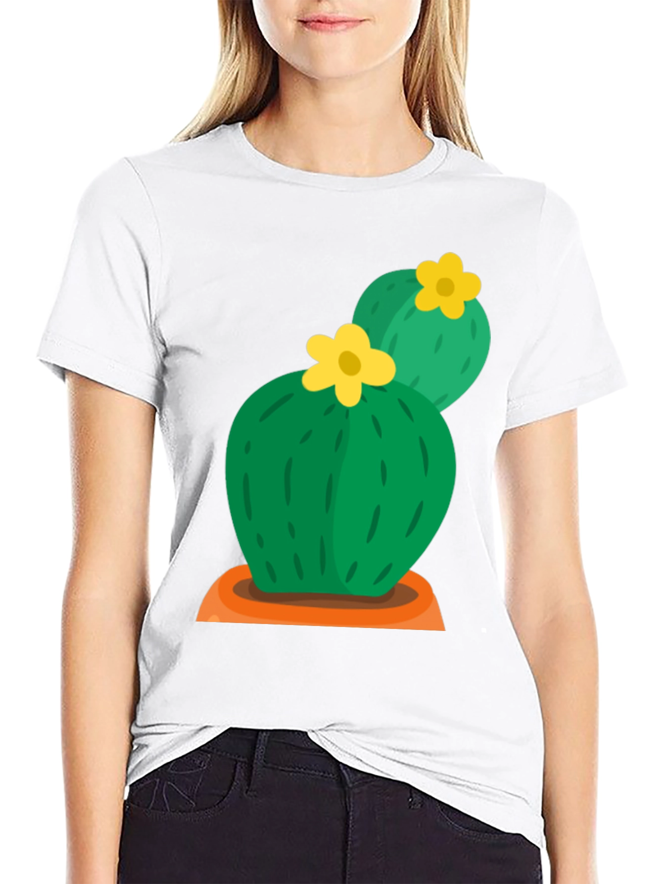 Cactus Flower Graphic Tee - Desert Style