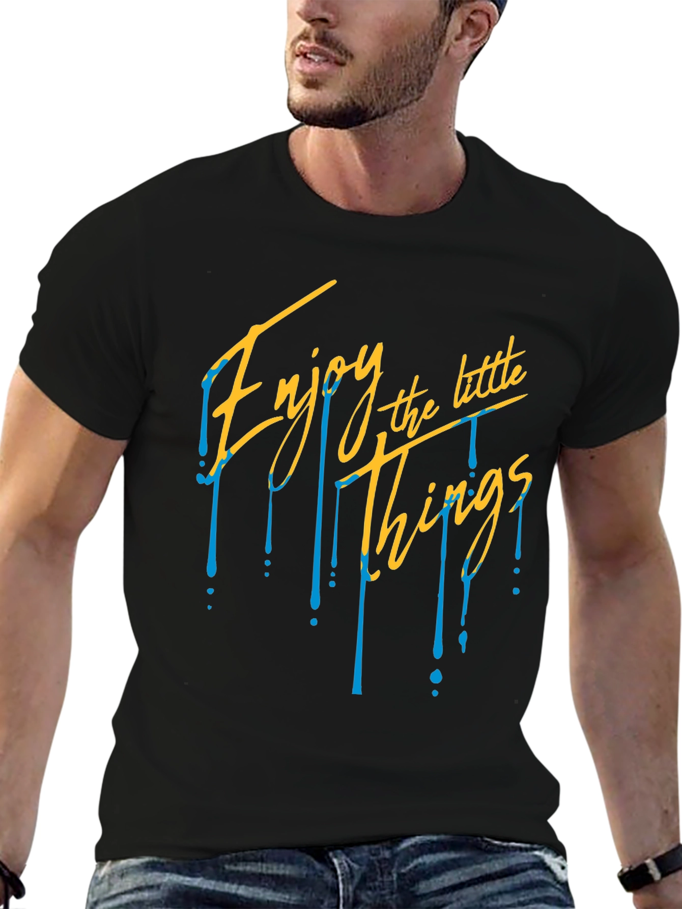 Enjoy the Little Things Graphic Tee - Black