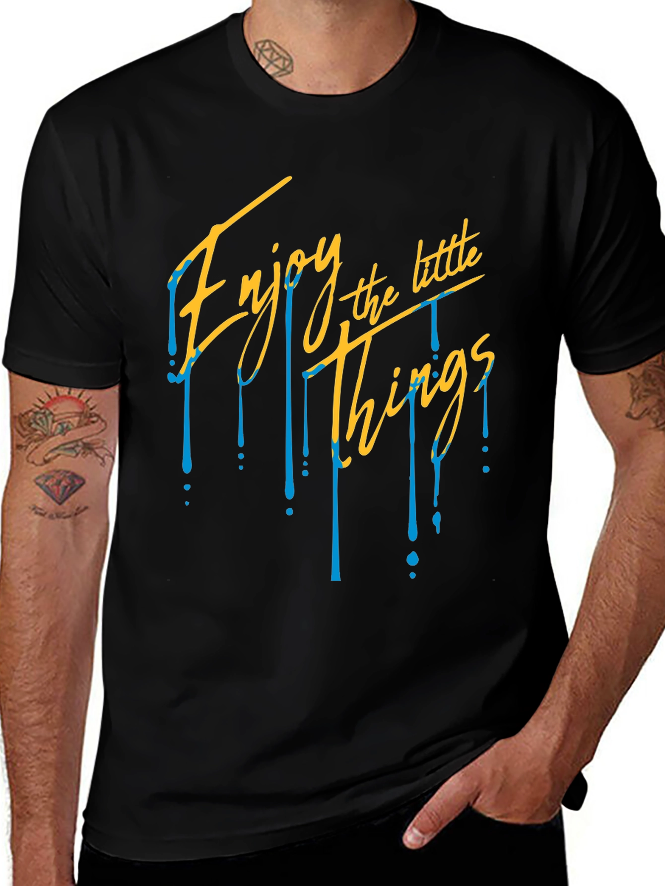 Enjoy the Little Things Graphic Tee - Black