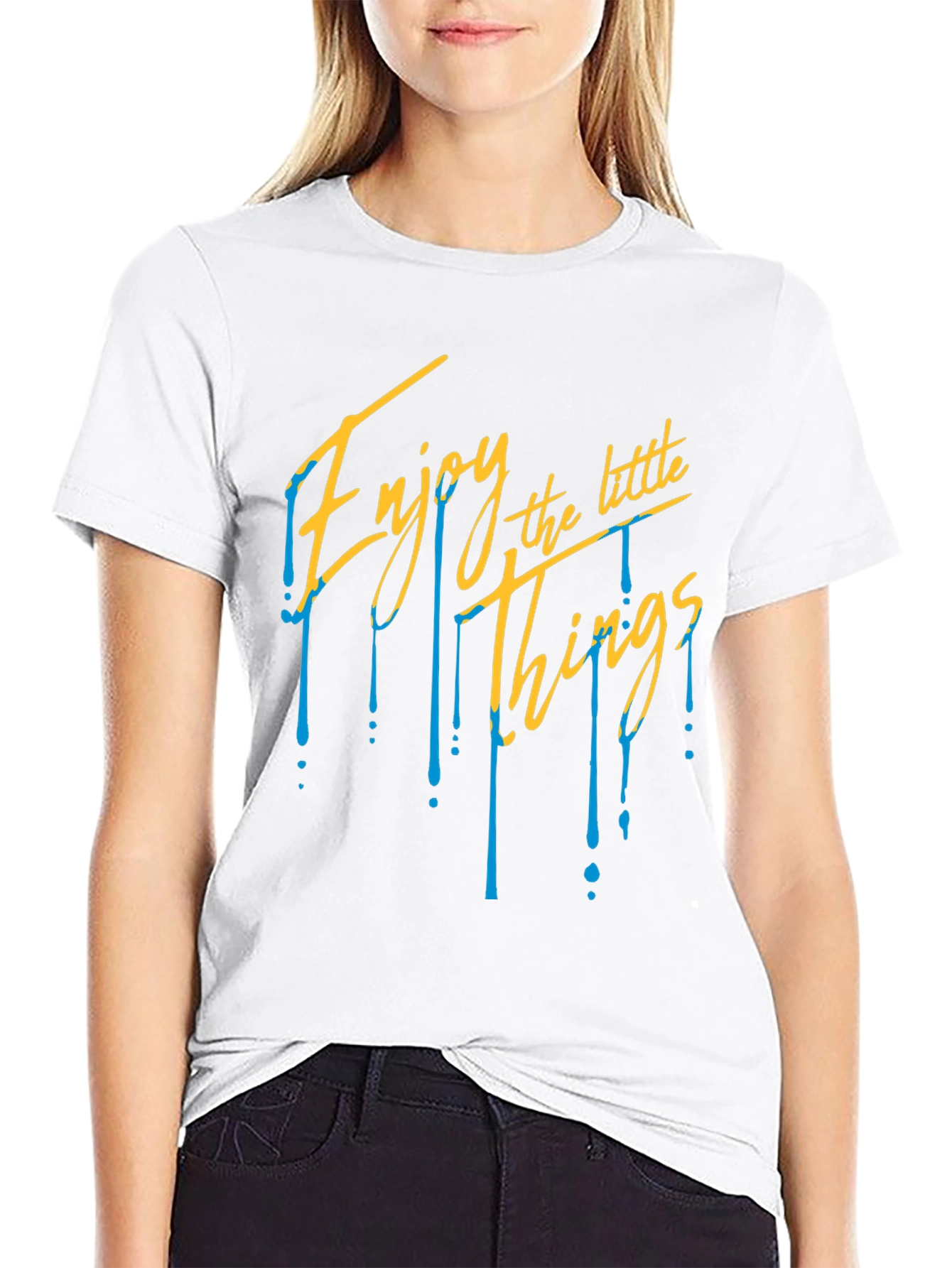 Enjoy the Little Things Graphic Tee - Black