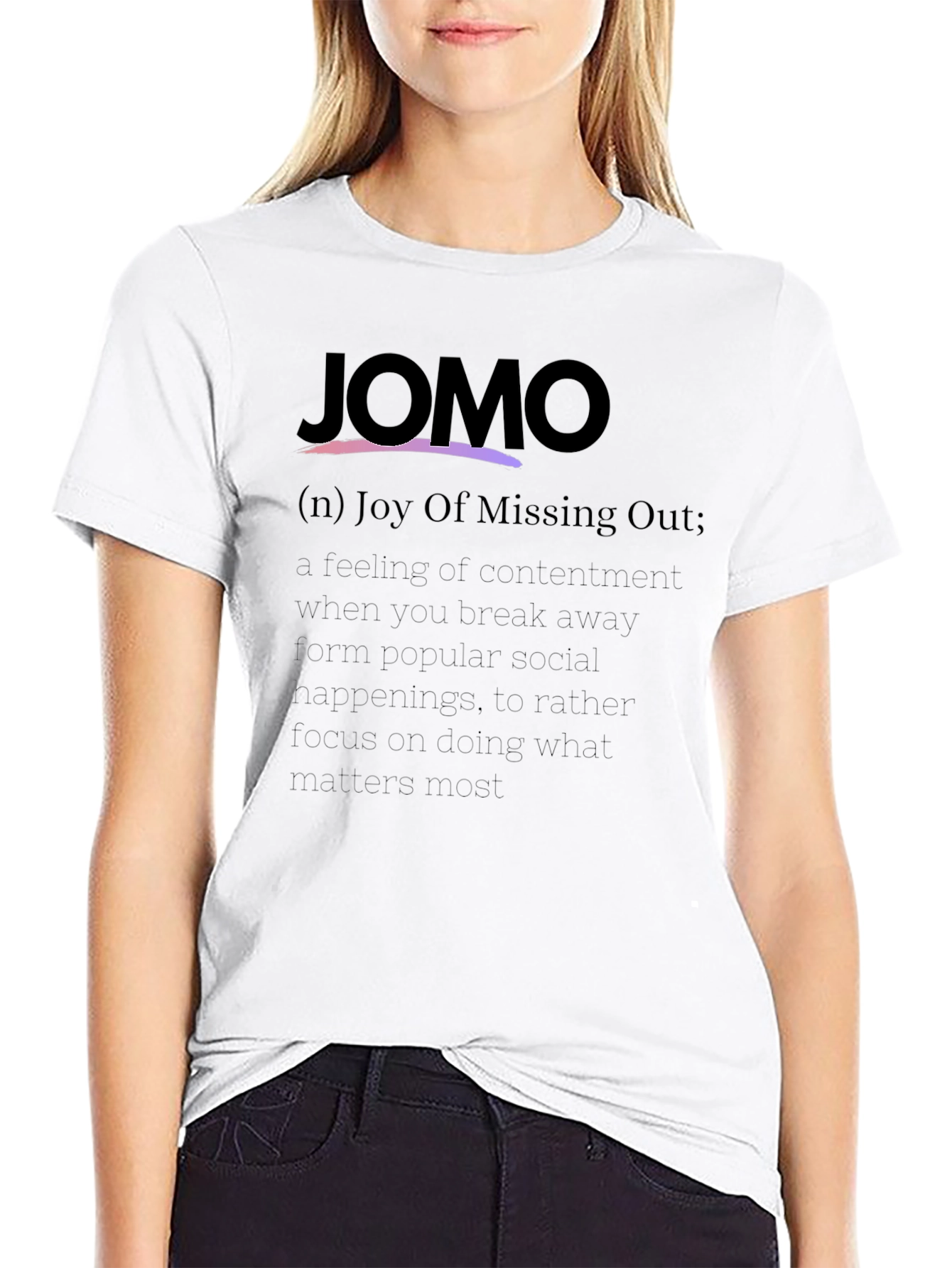 JOMO Joy Of Missing Out Graphic Tee