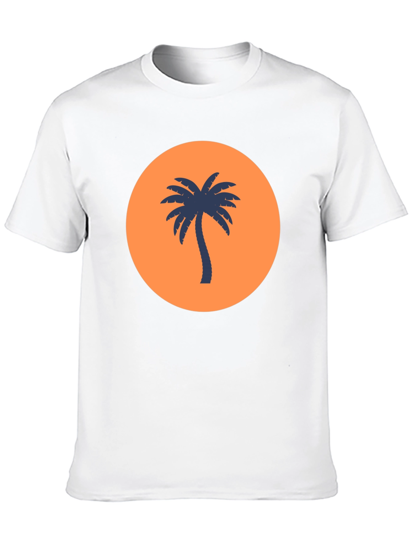 Tropical Palm Tree Graphic Tee - Black