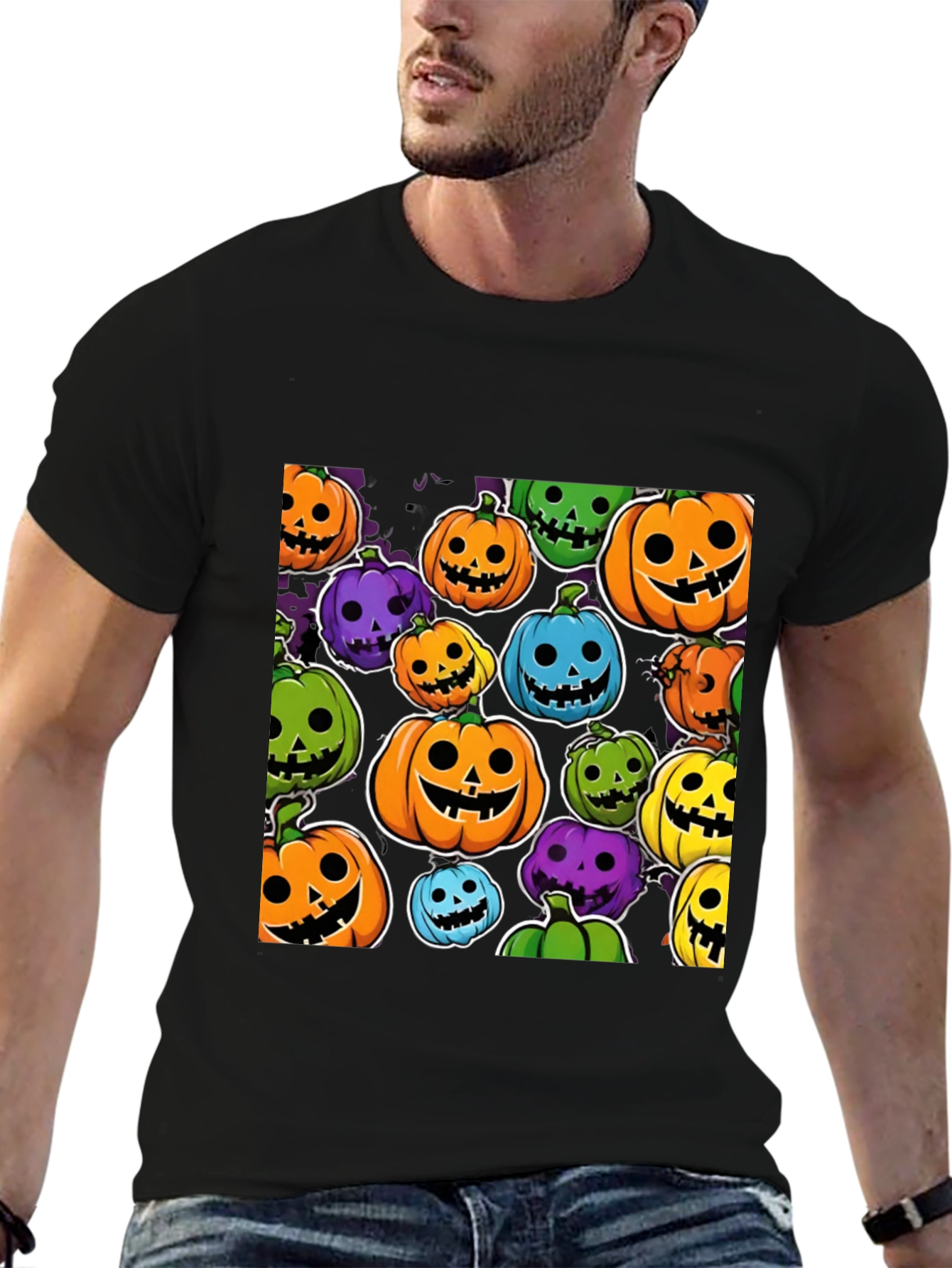 Halloween Pumpkin Print T-Shirt