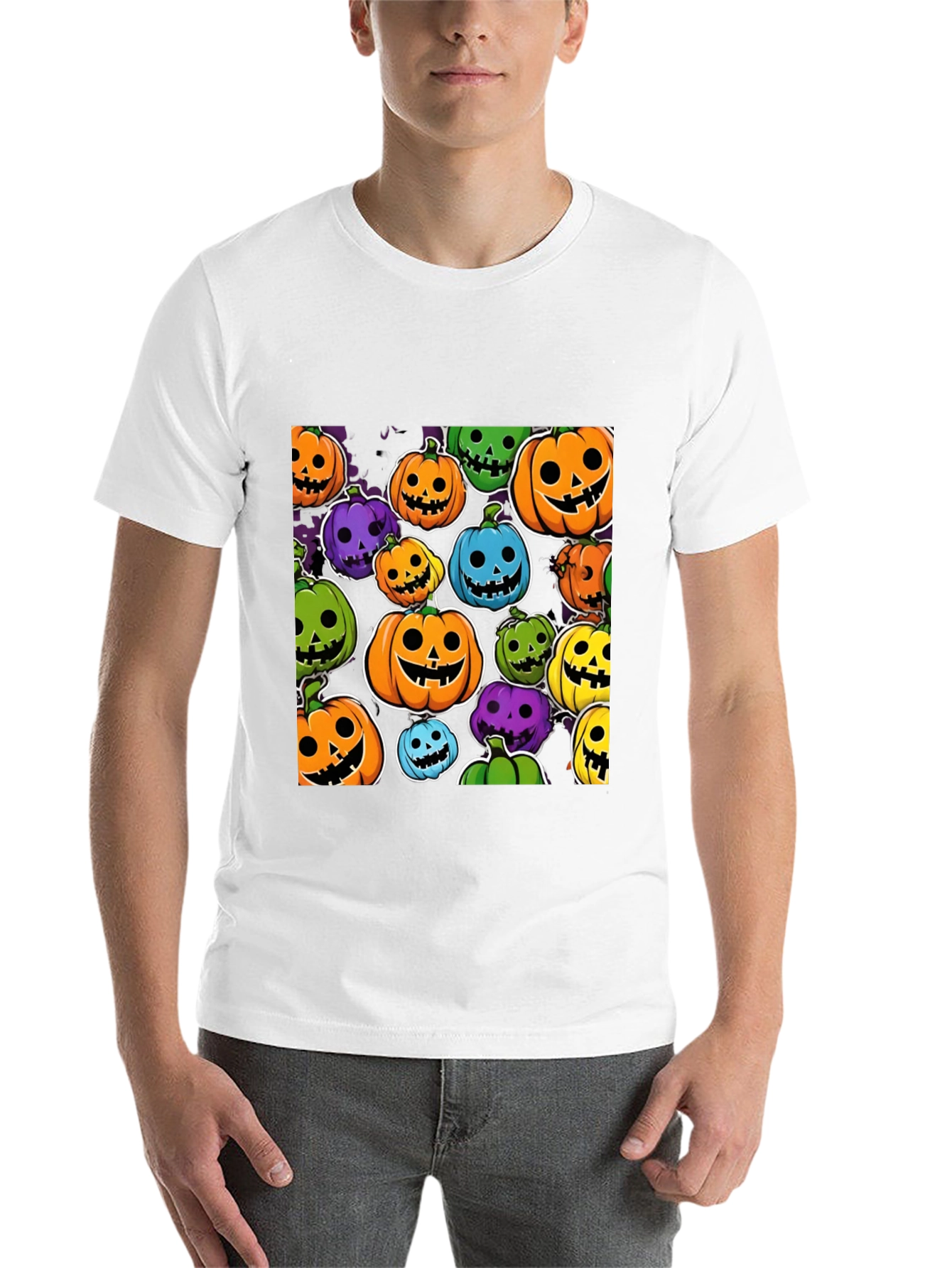 Halloween Pumpkin Print T-Shirt