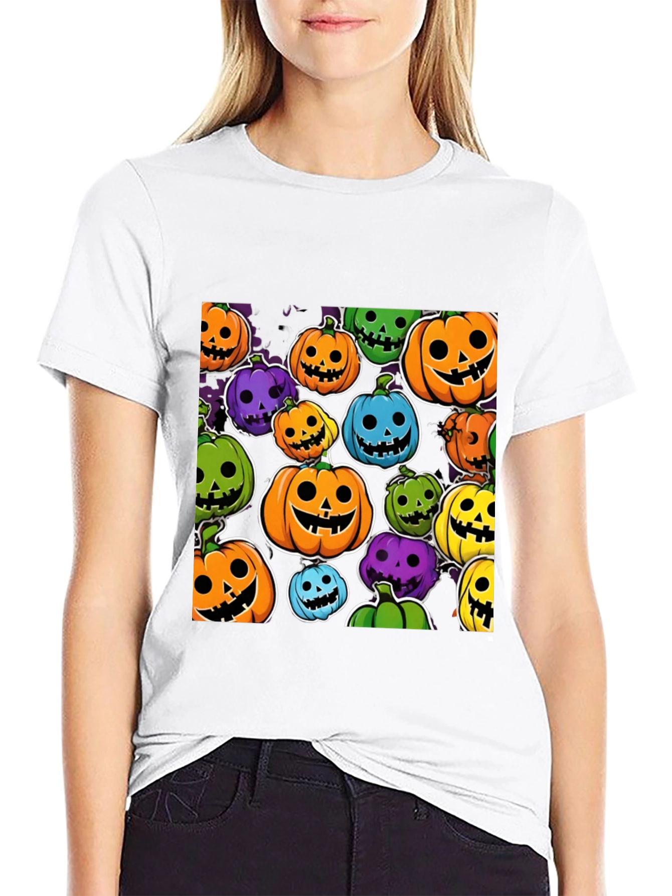Halloween Pumpkin Print T-Shirt