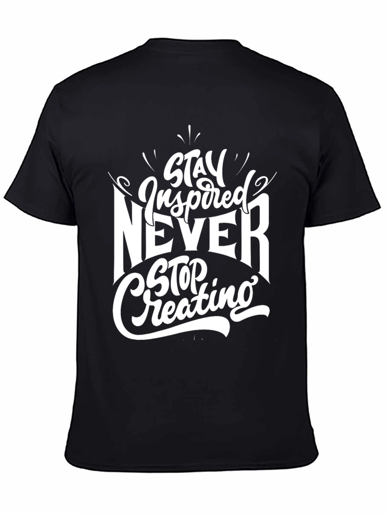 Stay Inspired Graphic Black T-Shirt
