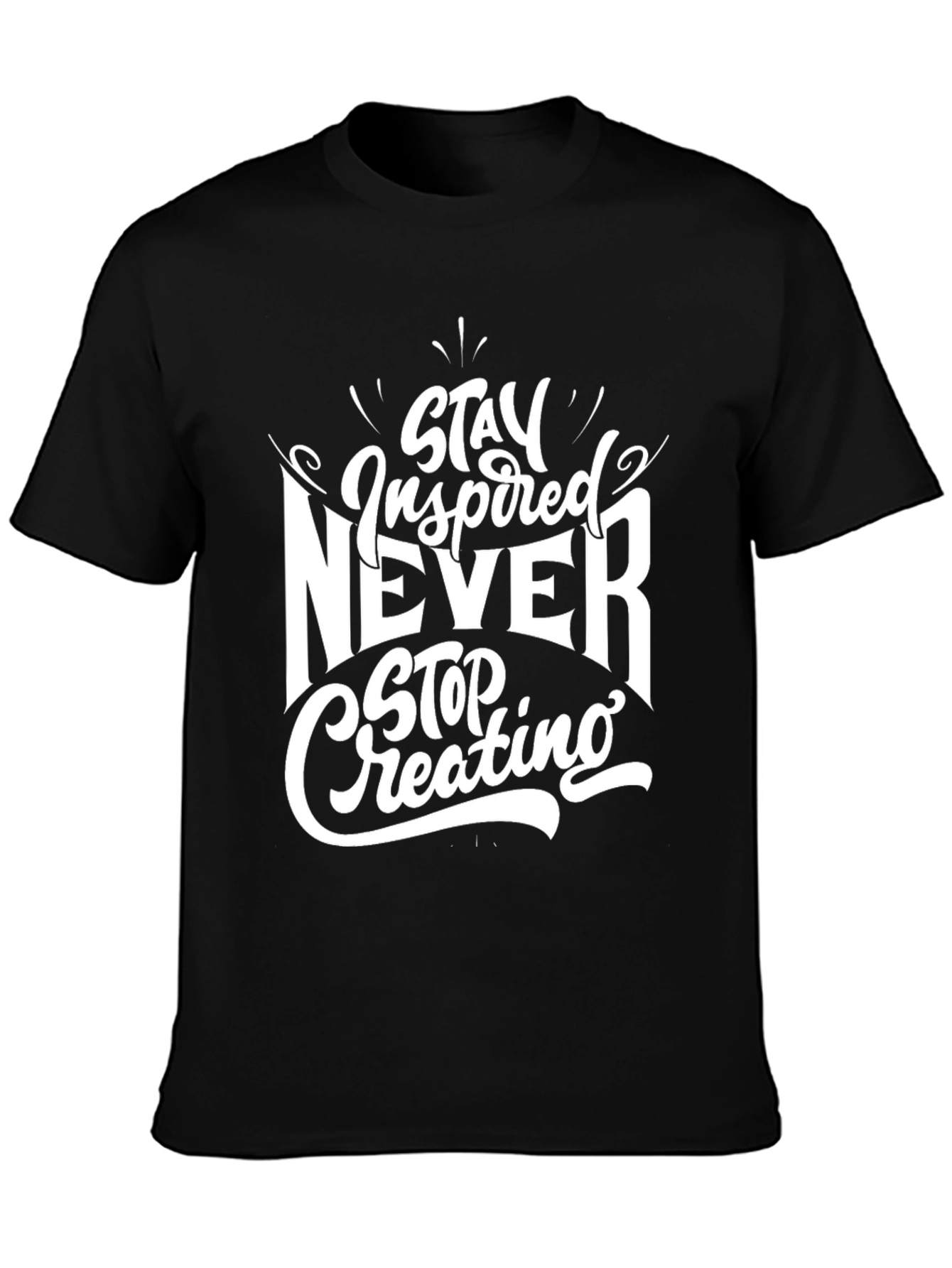 Stay Inspired Graphic Black T-Shirt