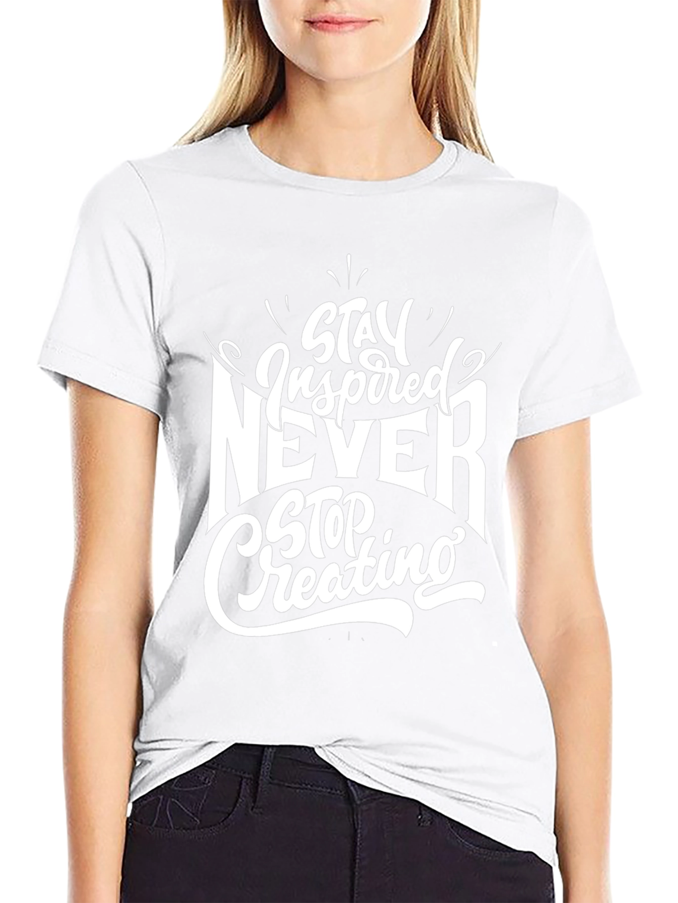 Stay Inspired Graphic Black T-Shirt