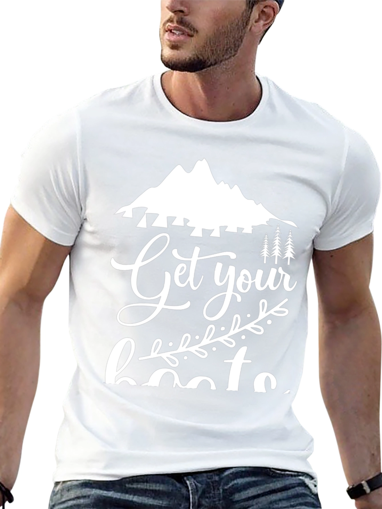 Get Your Boots On Black Graphic Tee