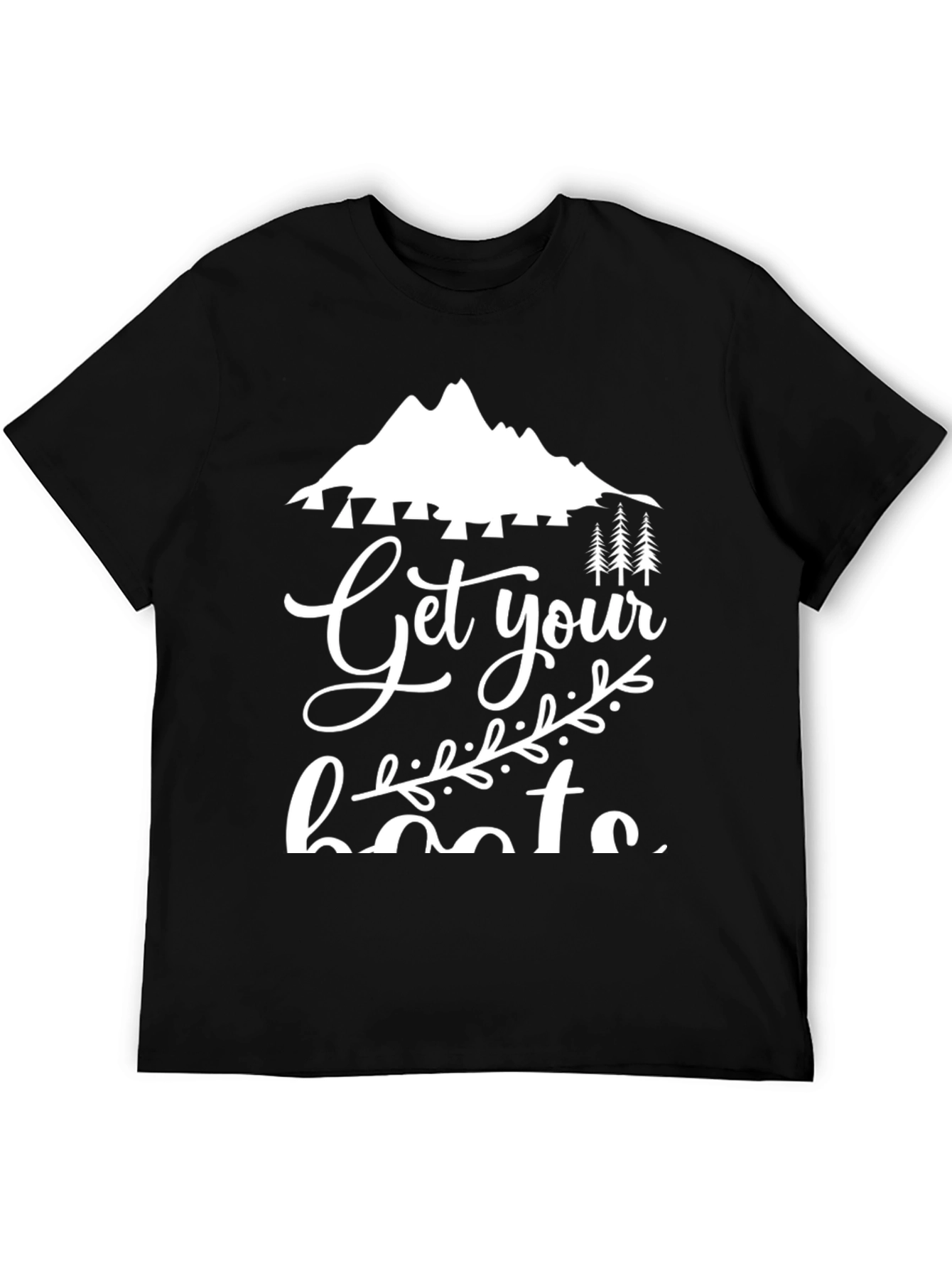 Get Your Boots On Black Graphic Tee