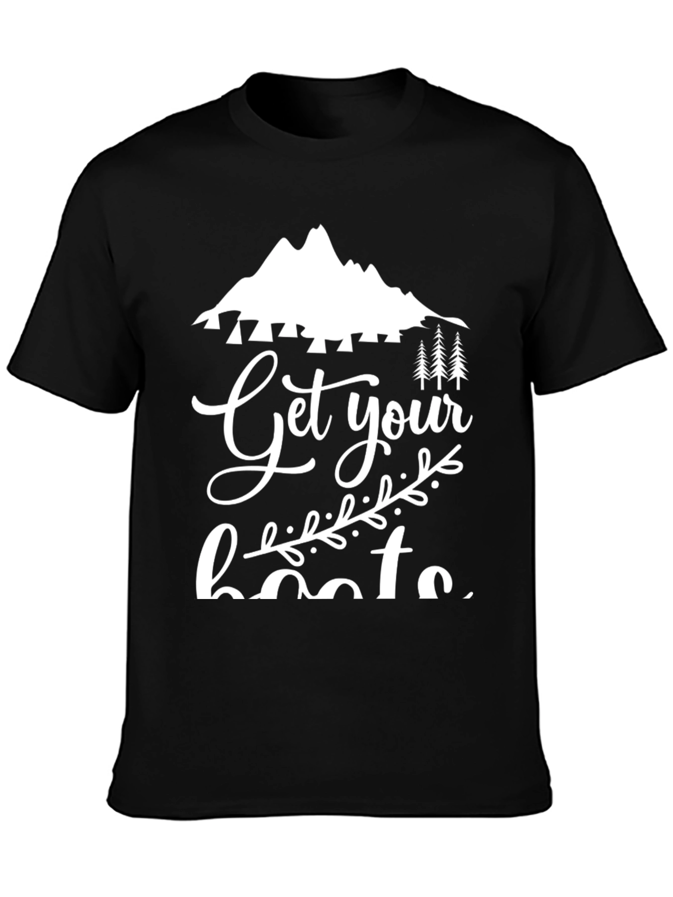Get Your Boots On Black Graphic Tee