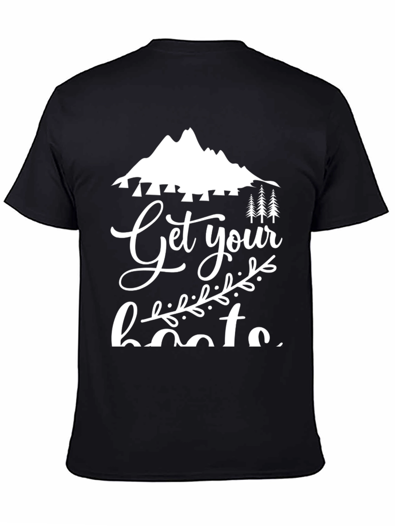 Get Your Boots On Black Graphic Tee