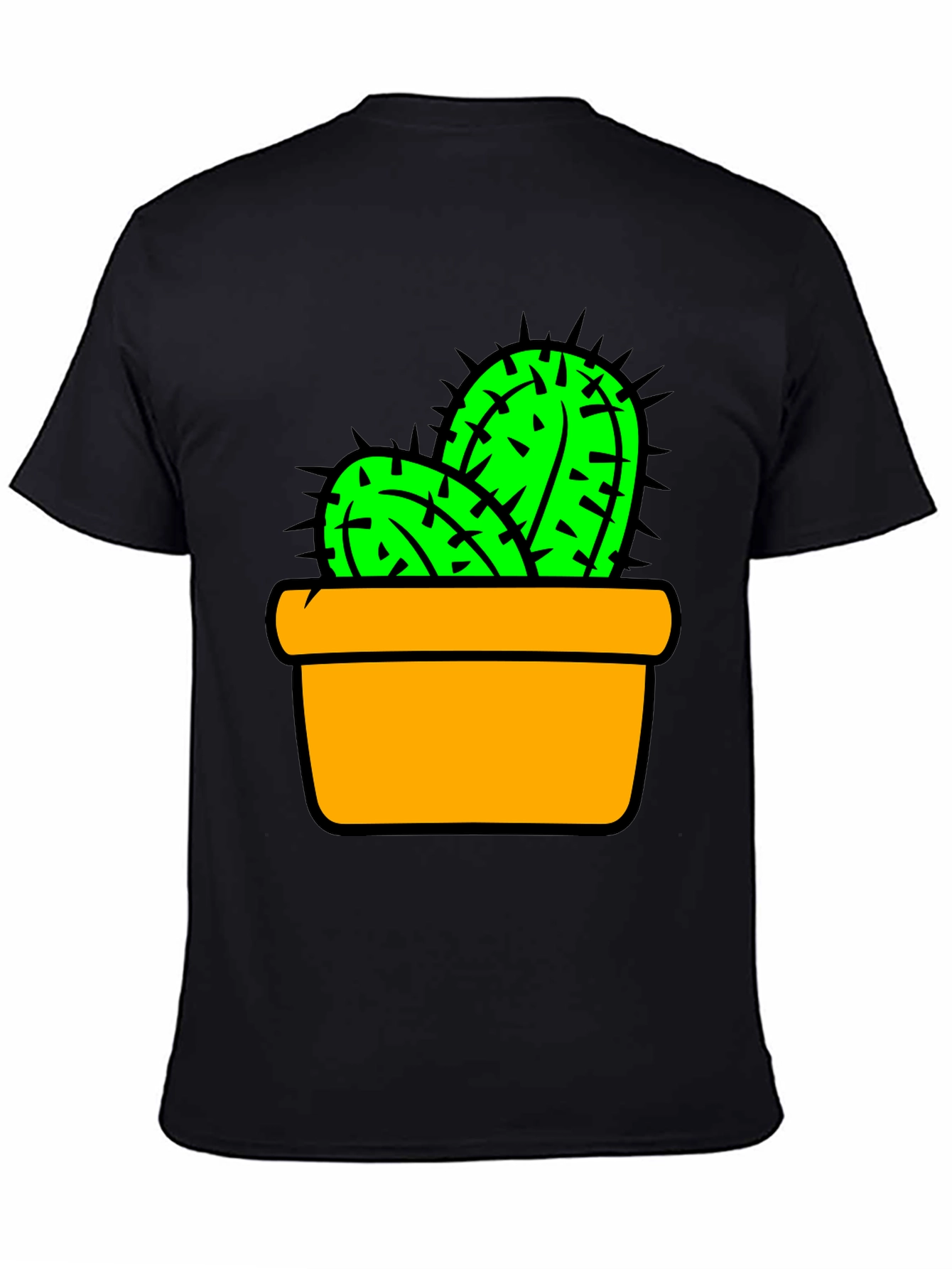 Cactus in Pot Graphic Tee - Trendy Unisex T-Shirt