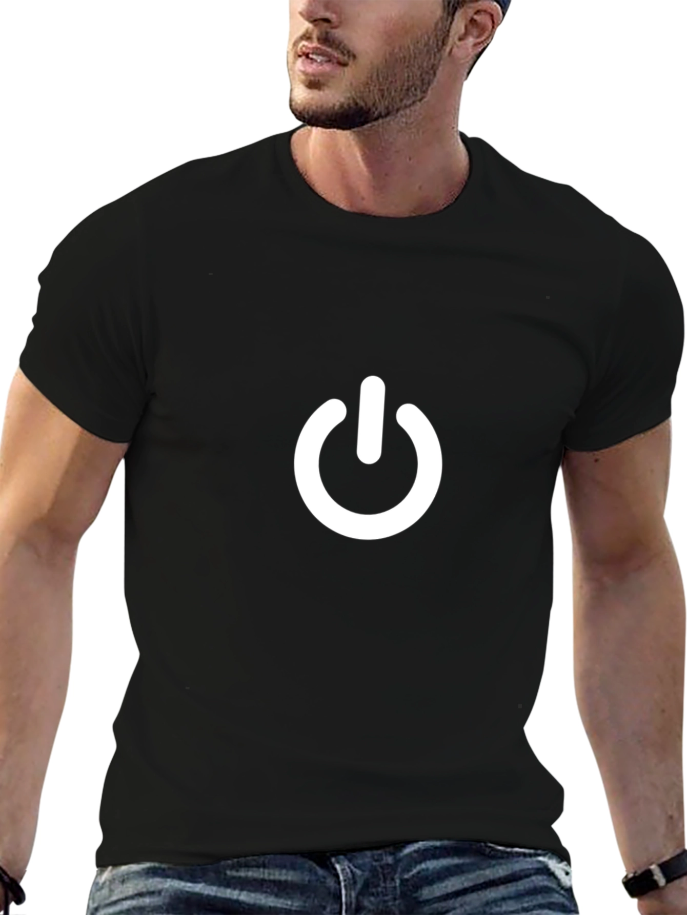 Power Button Graphic Tee - Black