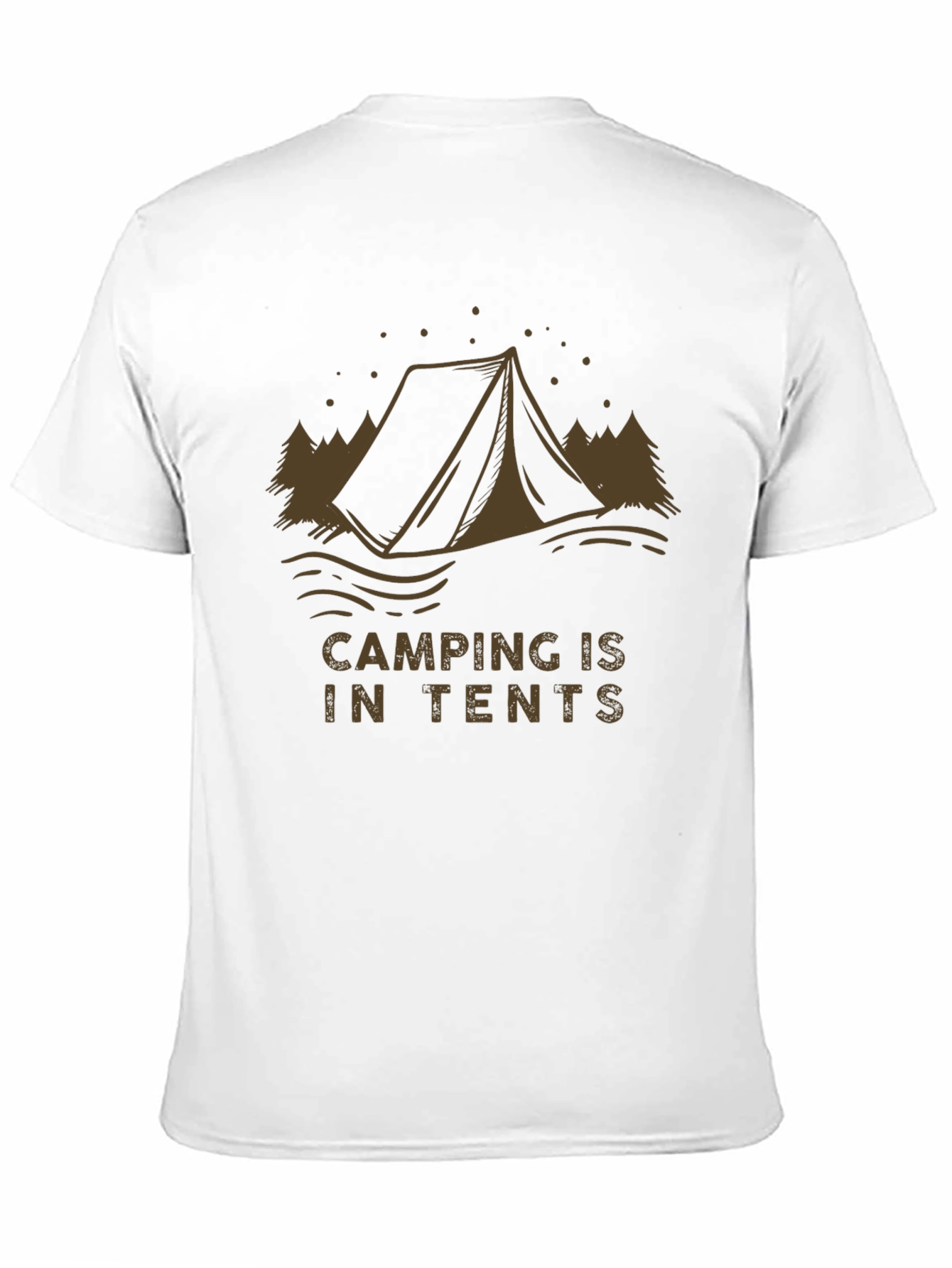Camping is in Tents Graphic Tee - Black