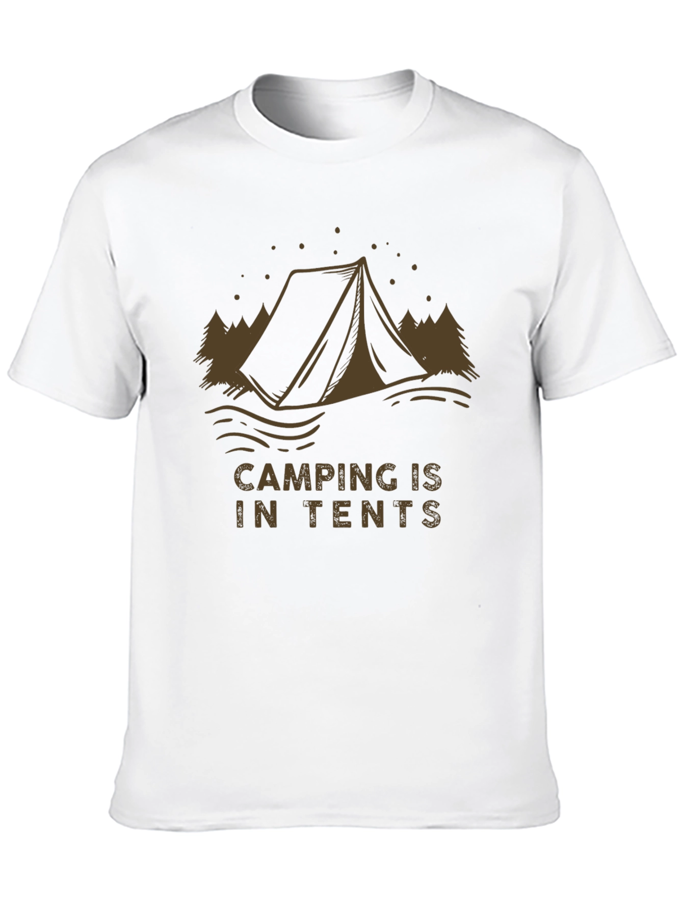 Camping is in Tents Graphic Tee - Black