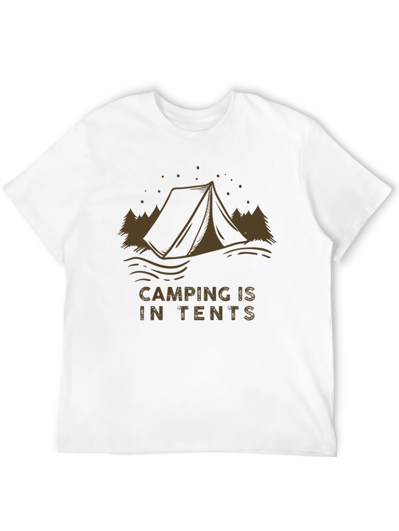 Camping is in Tents Graphic Tee - Black