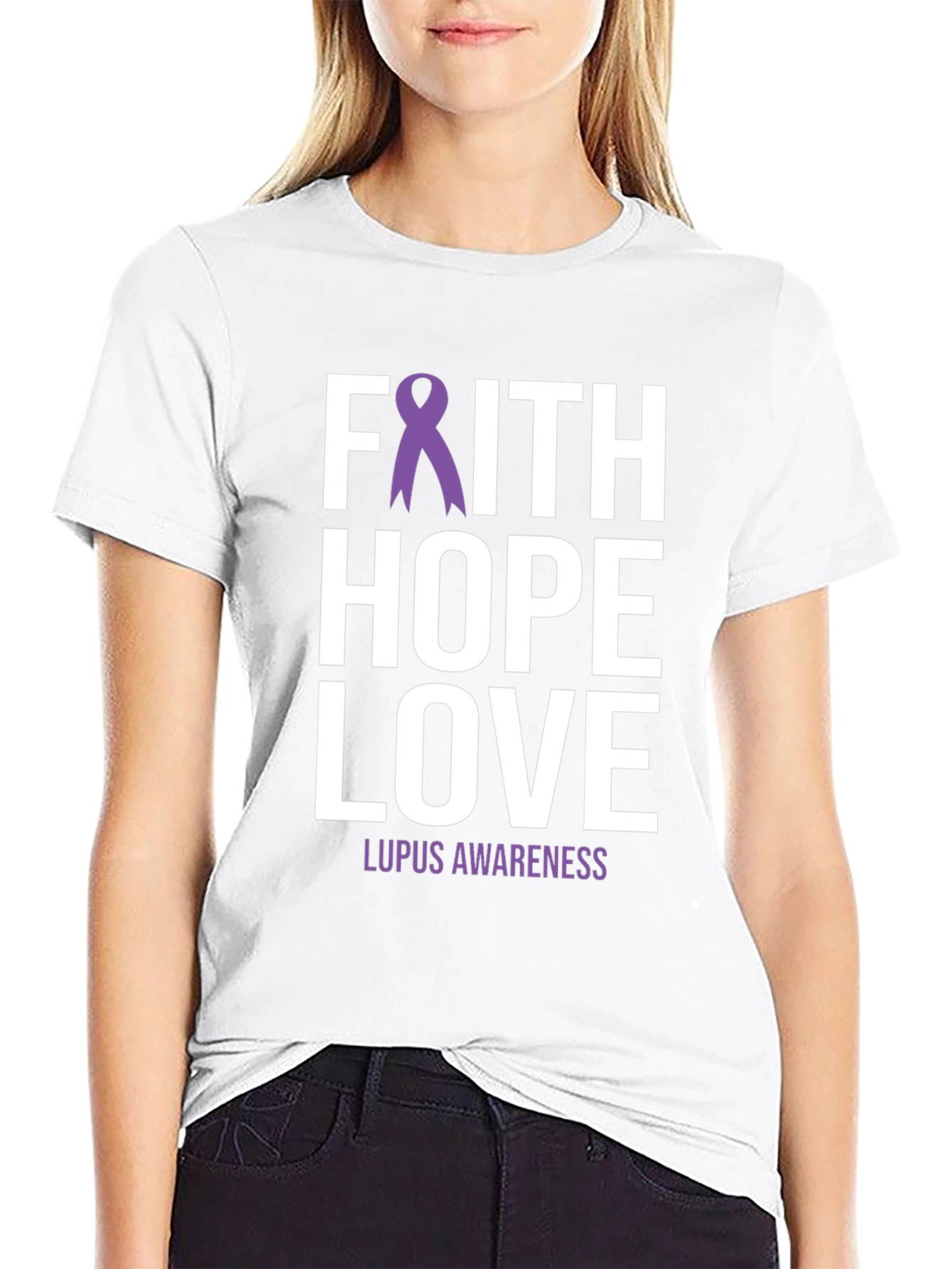 Faith Hope Love Lupus Awareness Tee