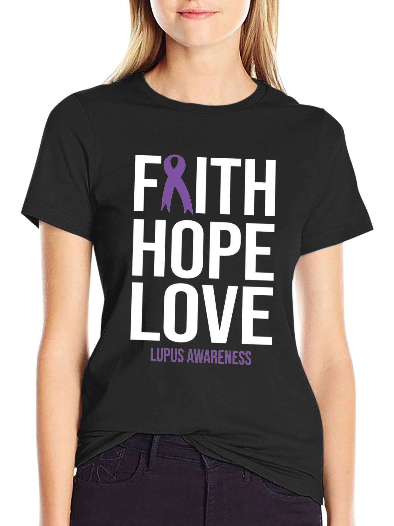 Faith Hope Love Lupus Awareness Tee