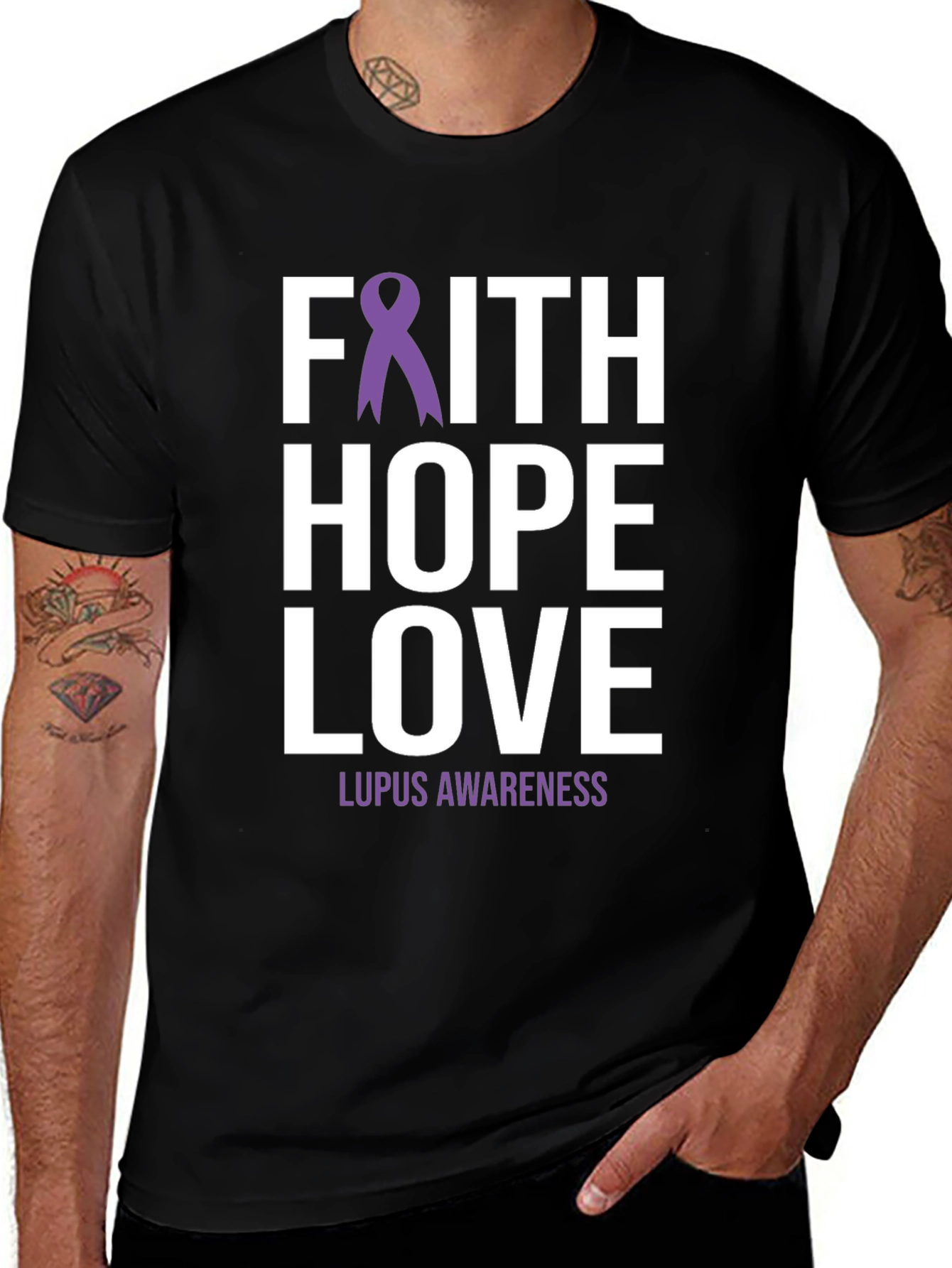 Faith Hope Love Lupus Awareness Tee