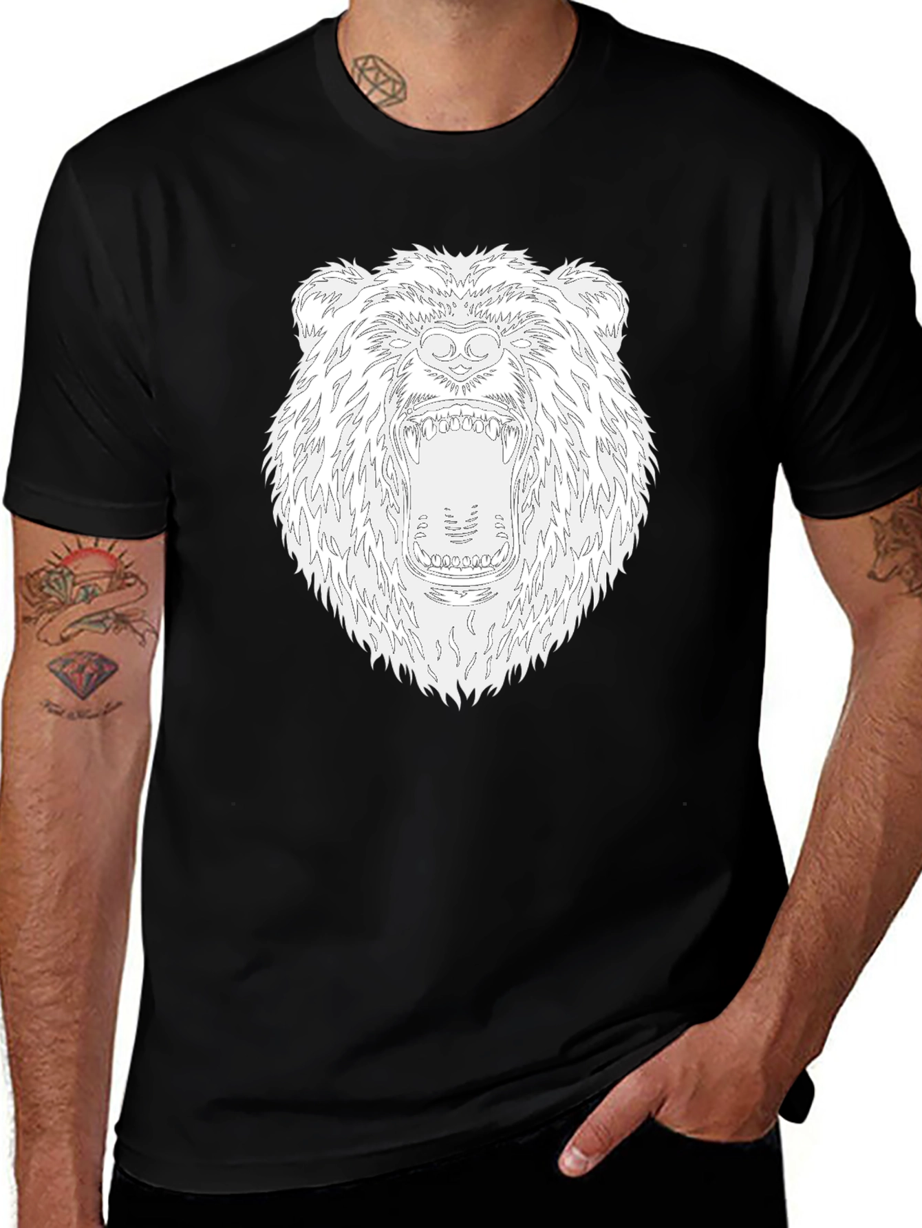 Black Bear Graphic Tee - Mens Short Sleeve