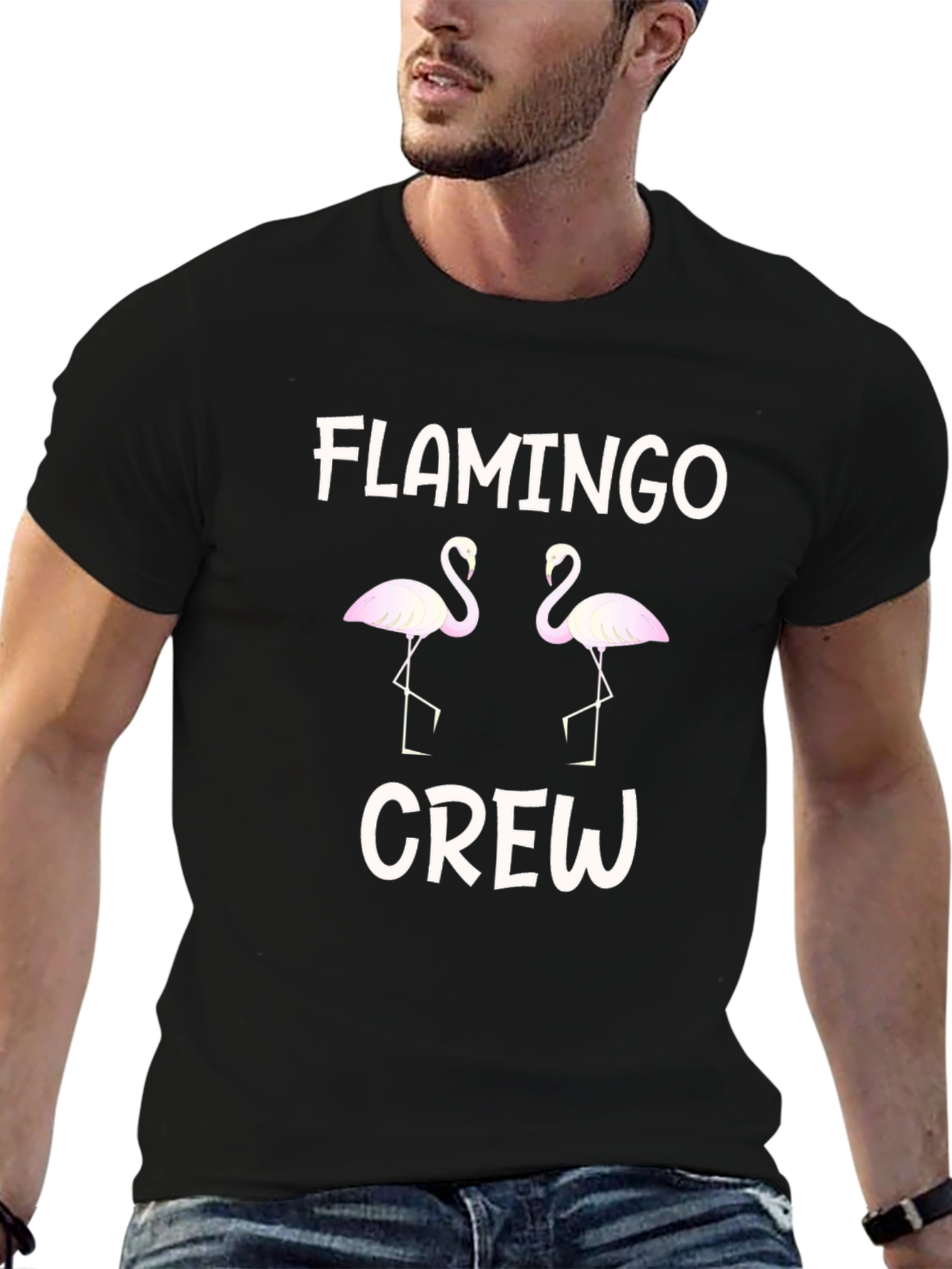 Flamingo Crew T-Shirt - Fun Novelty Tee