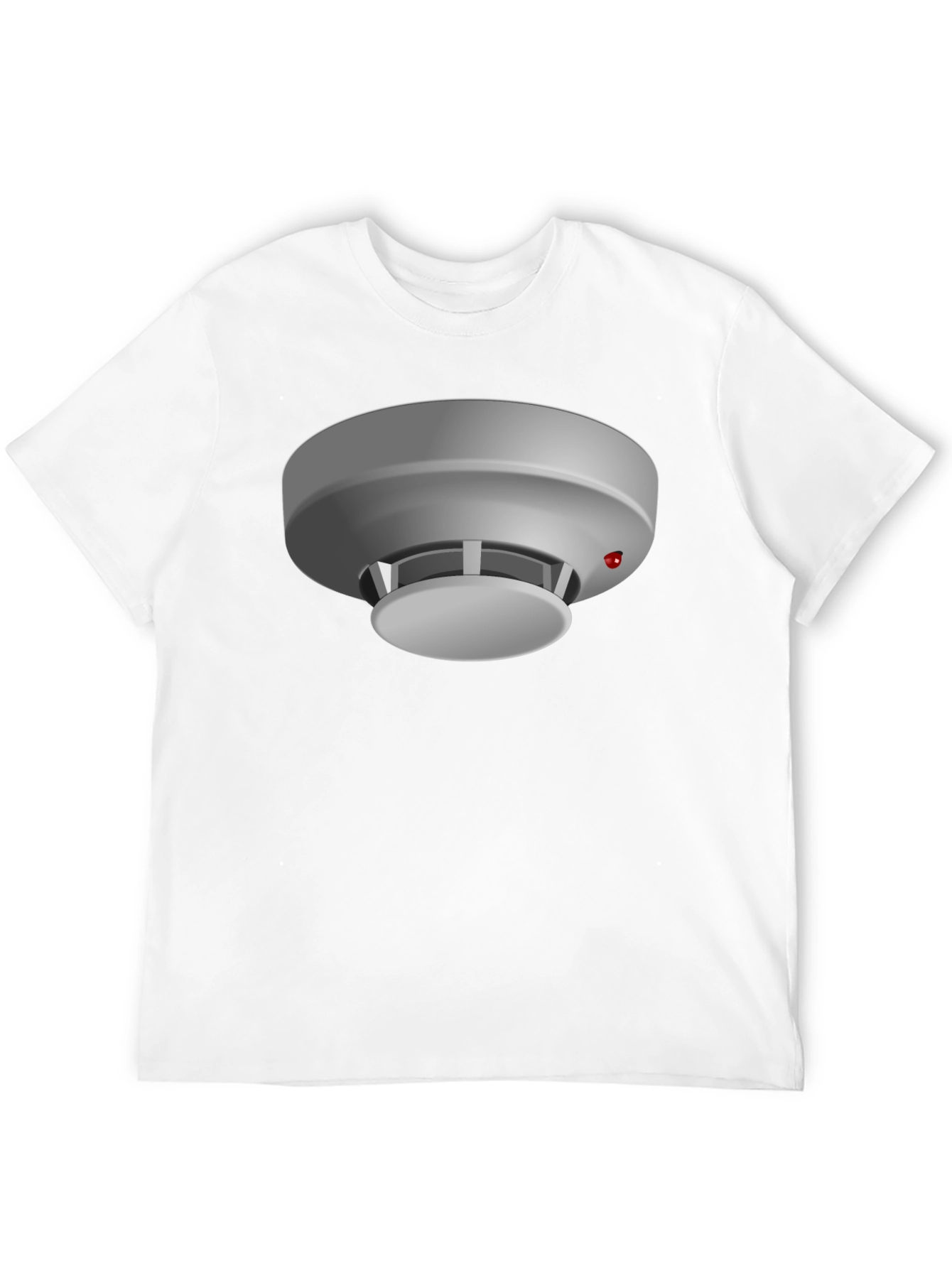 Novelty Smoke Detector Graphic Tee - Black
